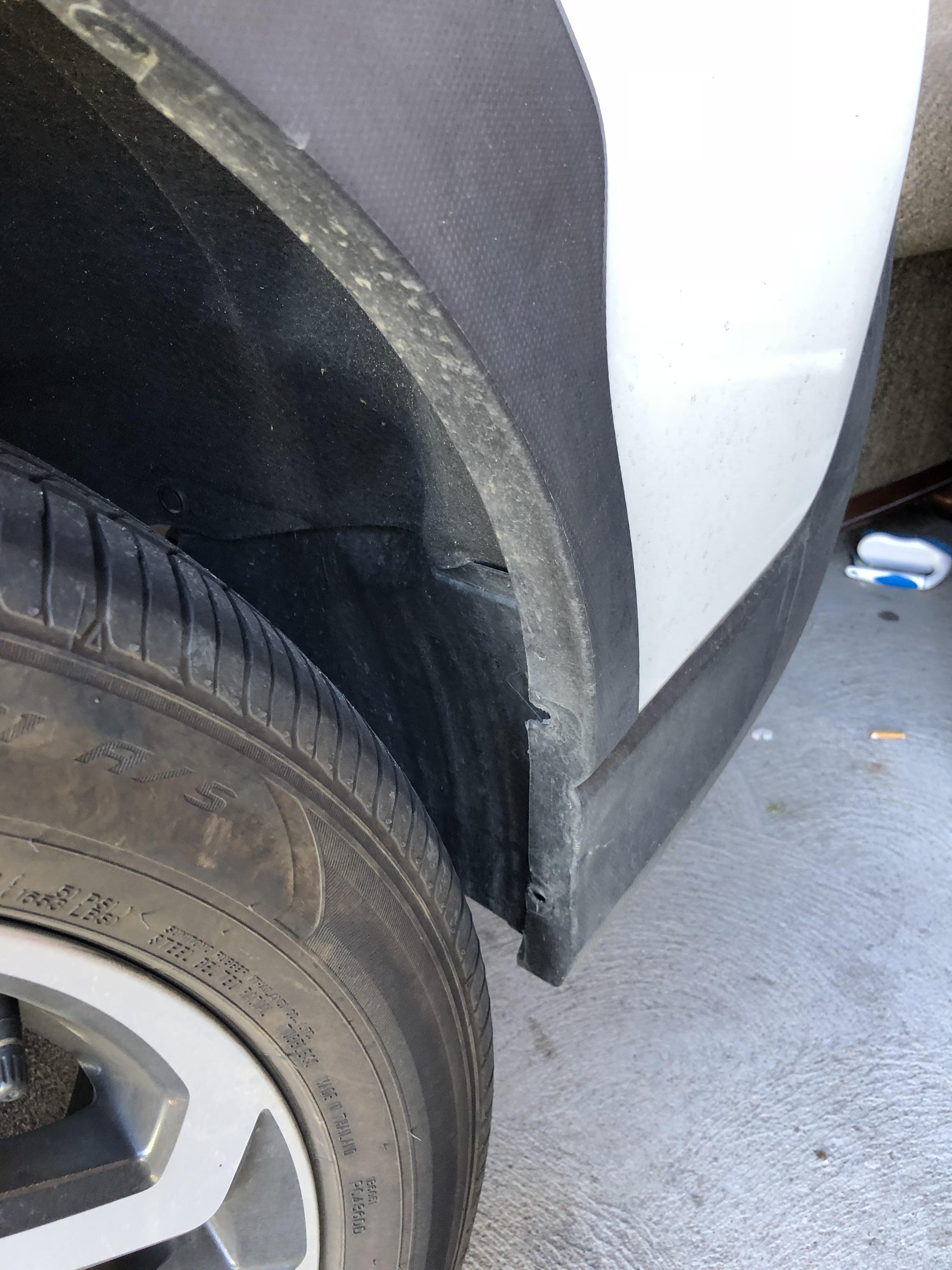 Mud flap ripped off when backing over a rock. How to fix? r/XVcrosstrek