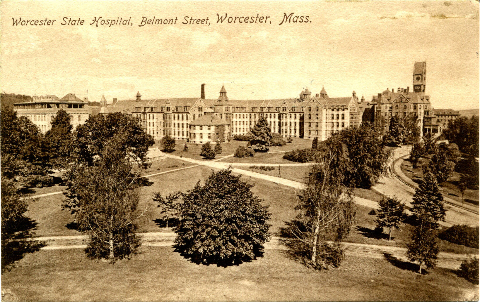 Worcester State Hospital, Belmont Street, Worcester, Massachusetts. r