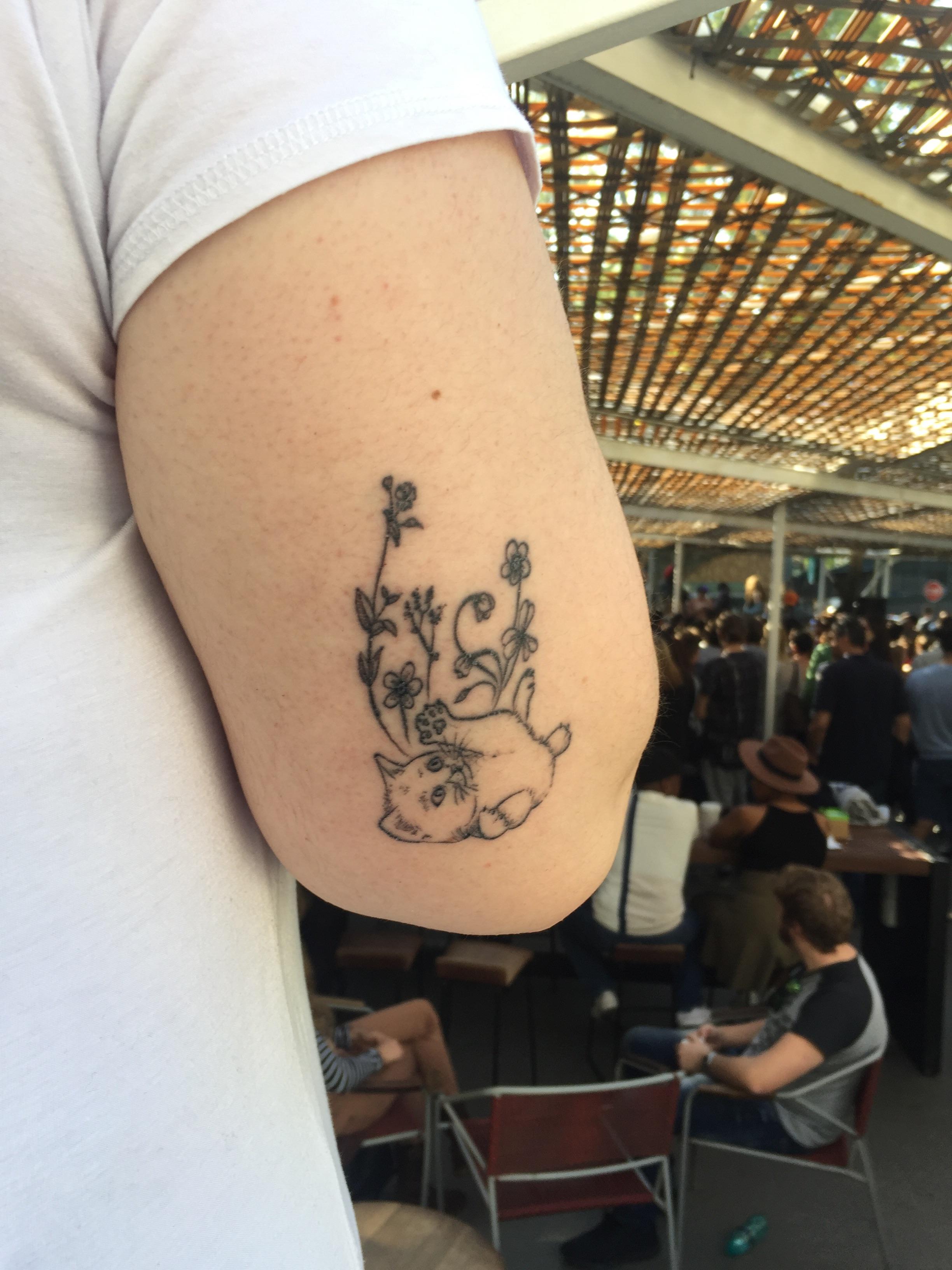 Latest Addition.. Little kitty. Done by Ting from Ting's Tattoos, JHB