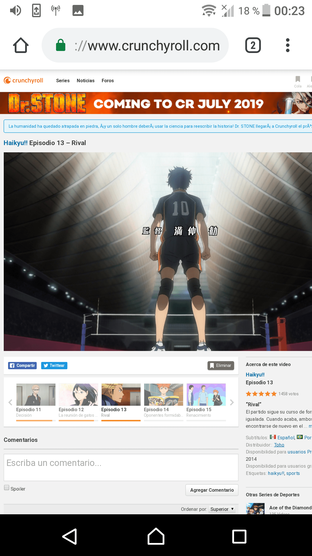 Hi, I'm having a problem with the crunchyroll android app. I'm able to