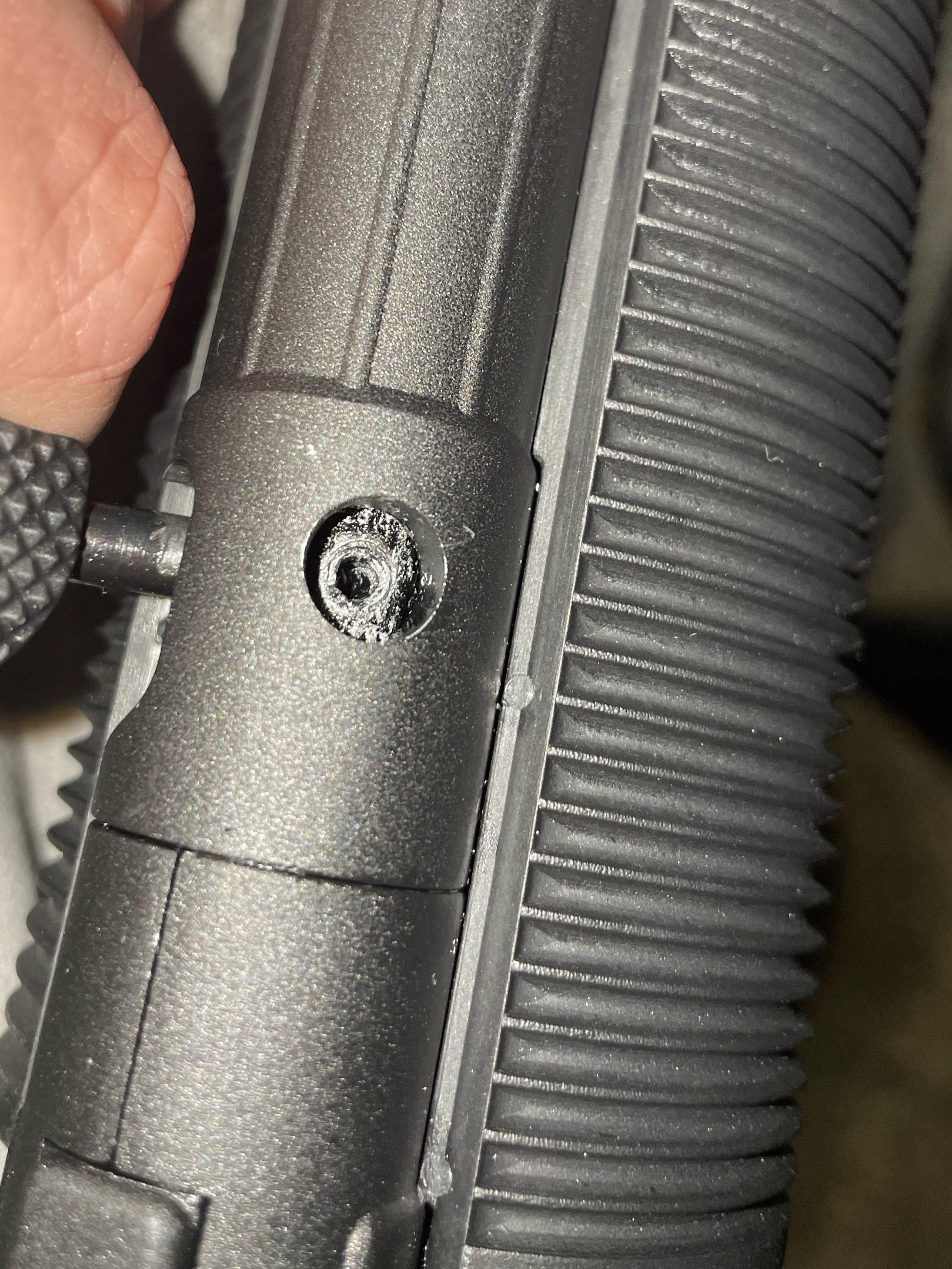 Recently picked up a HK MP5 .22LR and noticed some wear on the charging