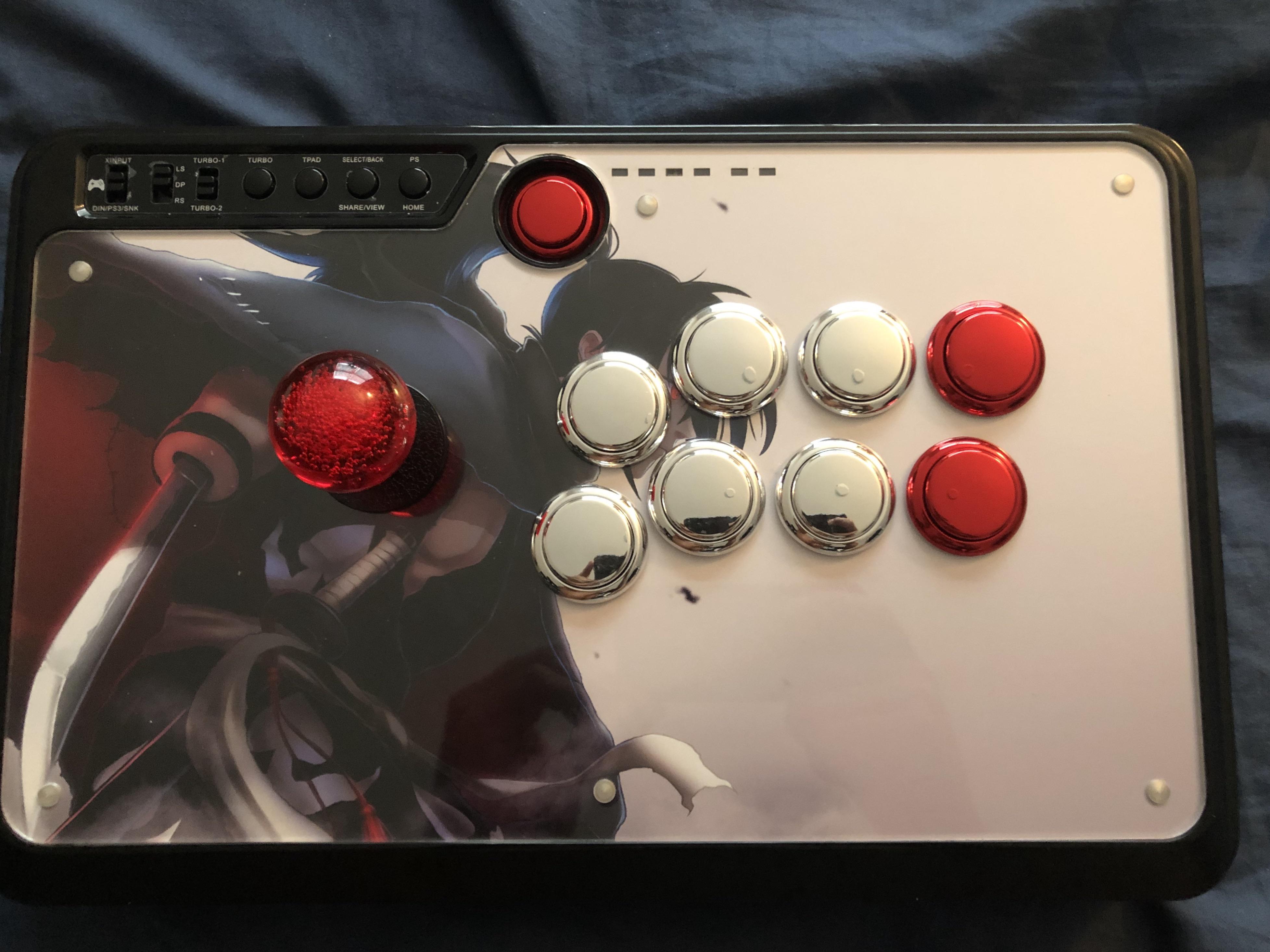 Finished modding my first fightstick. Full sanwa swap with Hyakkimaru