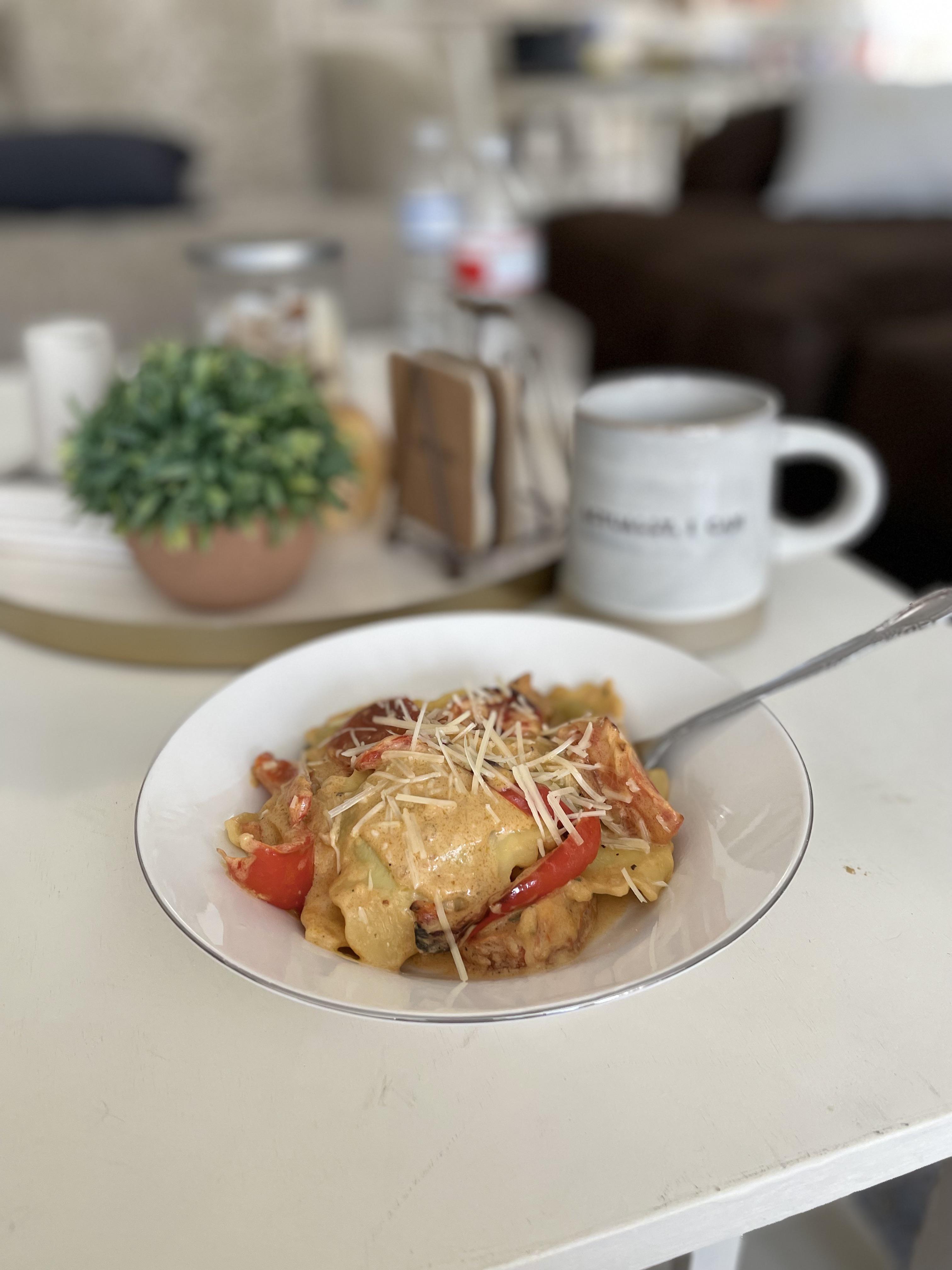 Creamy lemon spinach ricotta ravioli r/hellofresh