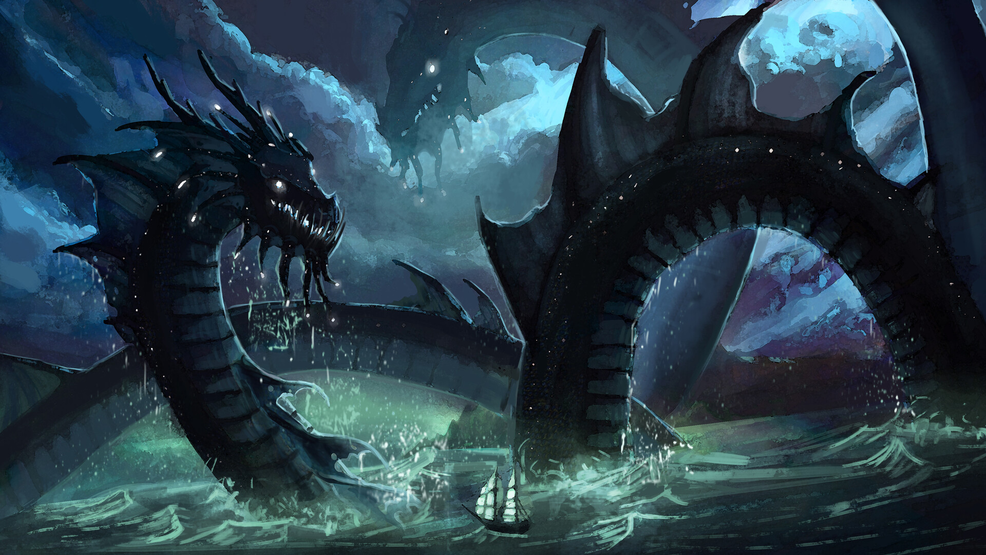 Deep Sea Dragon by Sarah Ulzhofer r/ImaginaryDragons