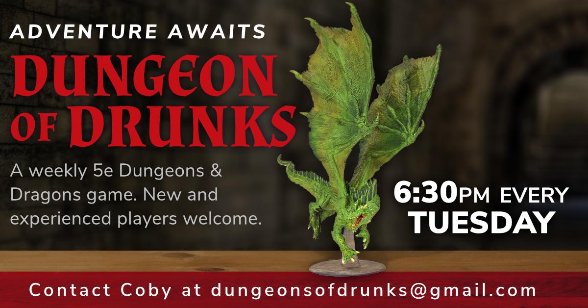 D&D, food, and drinks! Come join us at  House Café and Bar r