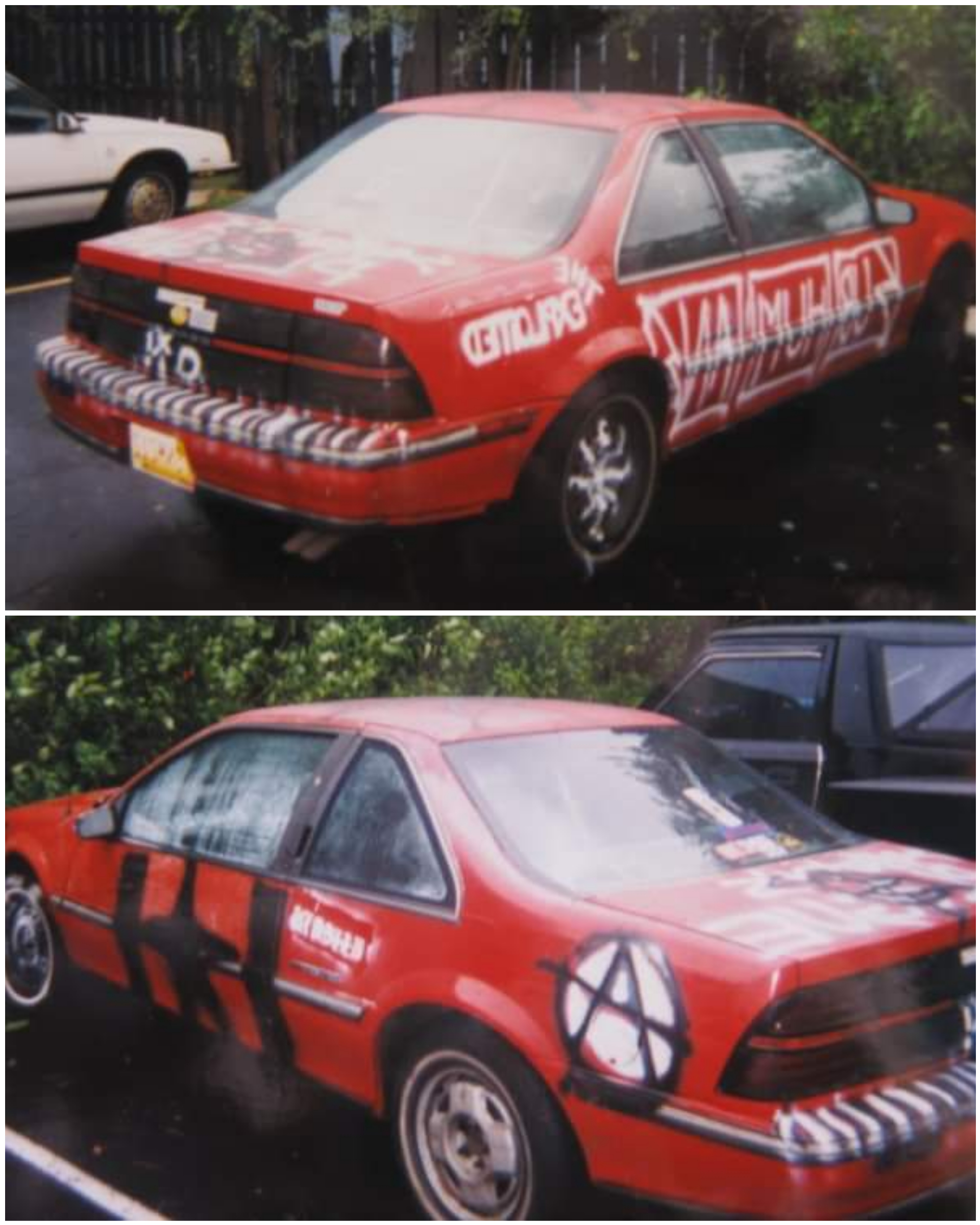 My beater car, circa late 90s. Wish I had some better pictures. r/punk