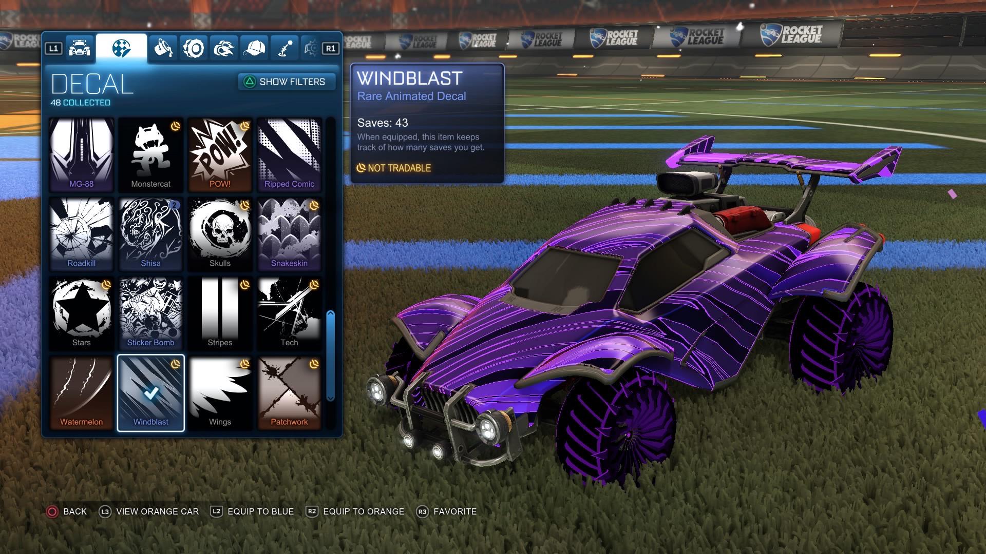 Windblast is a top tier rare decal r/RocketLeague