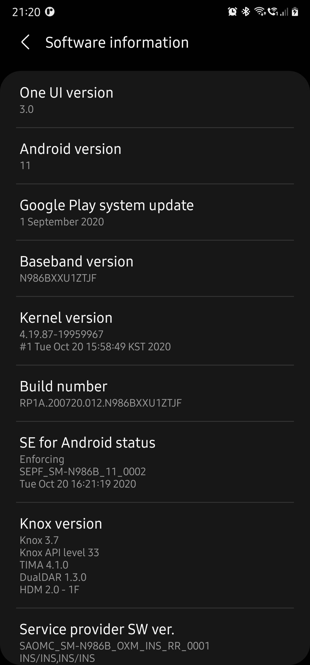 One UI 3.0 Beta Available for Note 20 Ultra Exynos Indian Variant. r