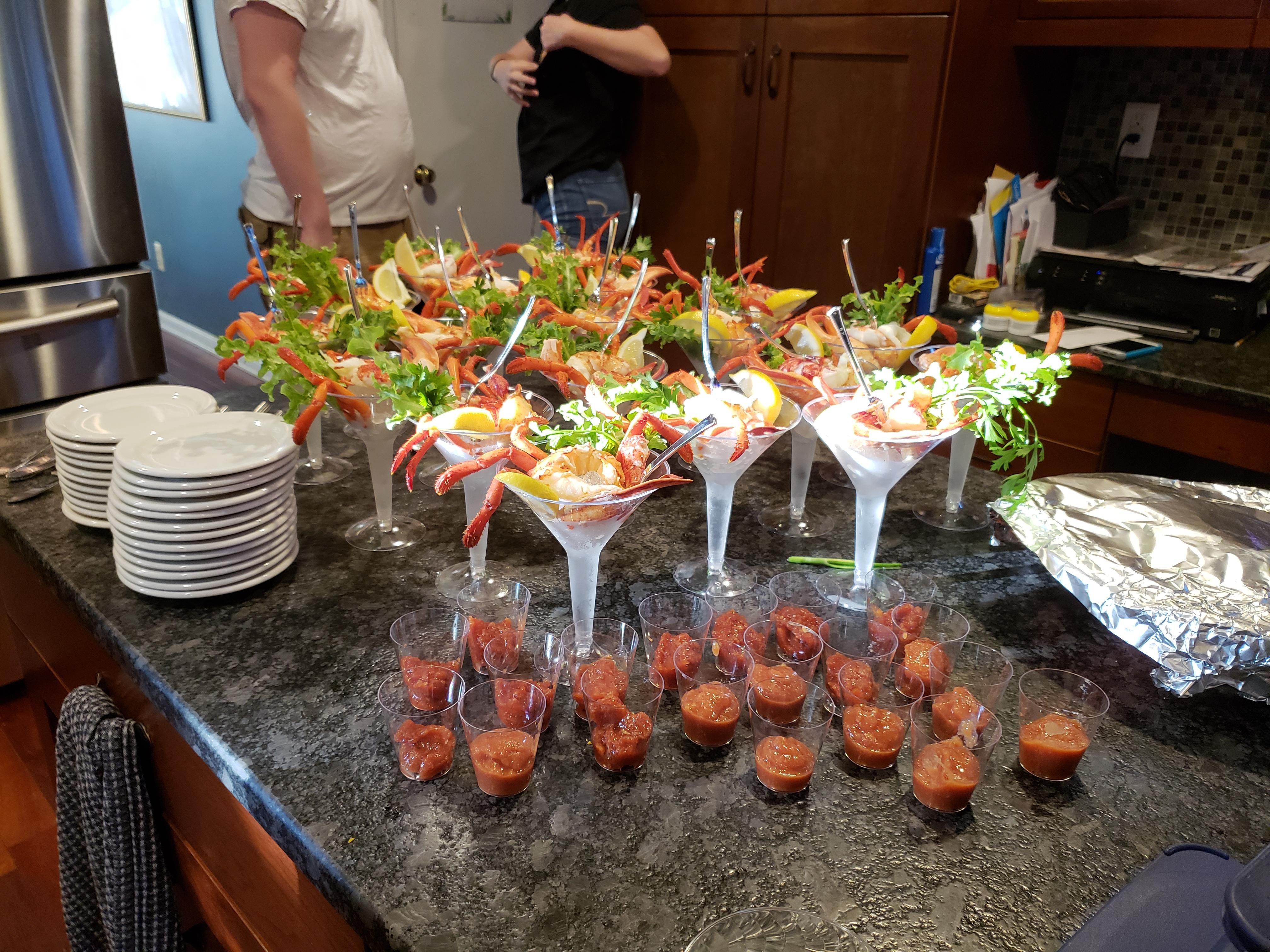 [Homemade] Lobster Cocktail 'Martinis' r/food