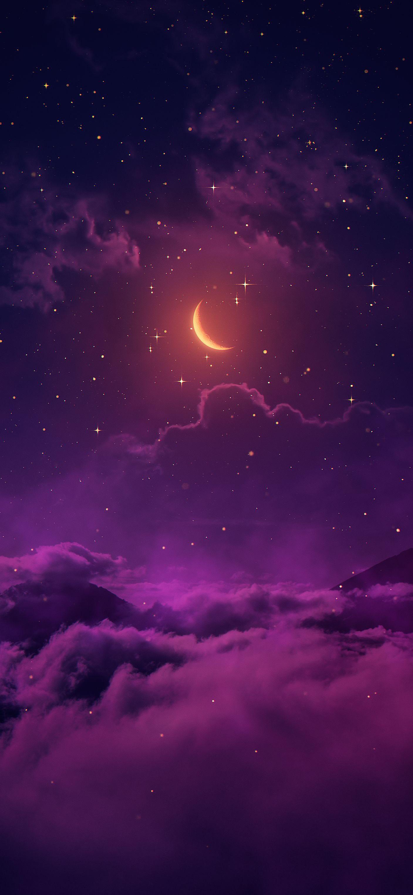 Purple moon r/iphonewallpapers