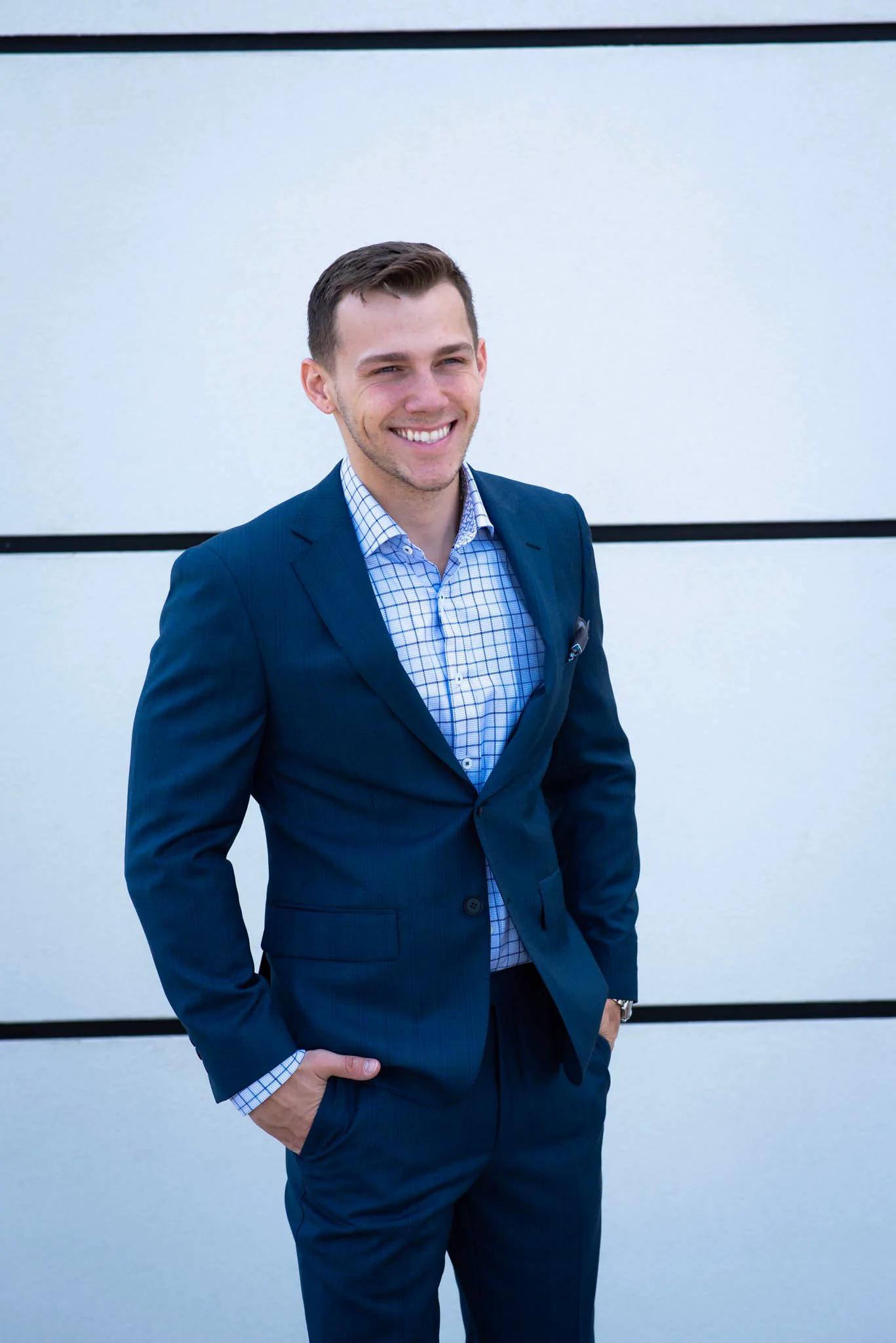 White Stripped Shirt without Tie SuitedMen