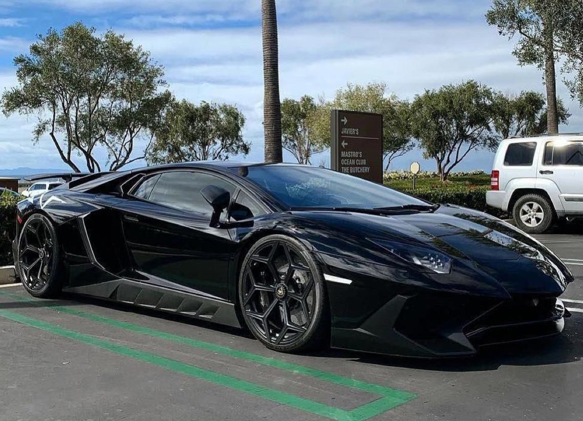 Badass Black Aventador SV Autos