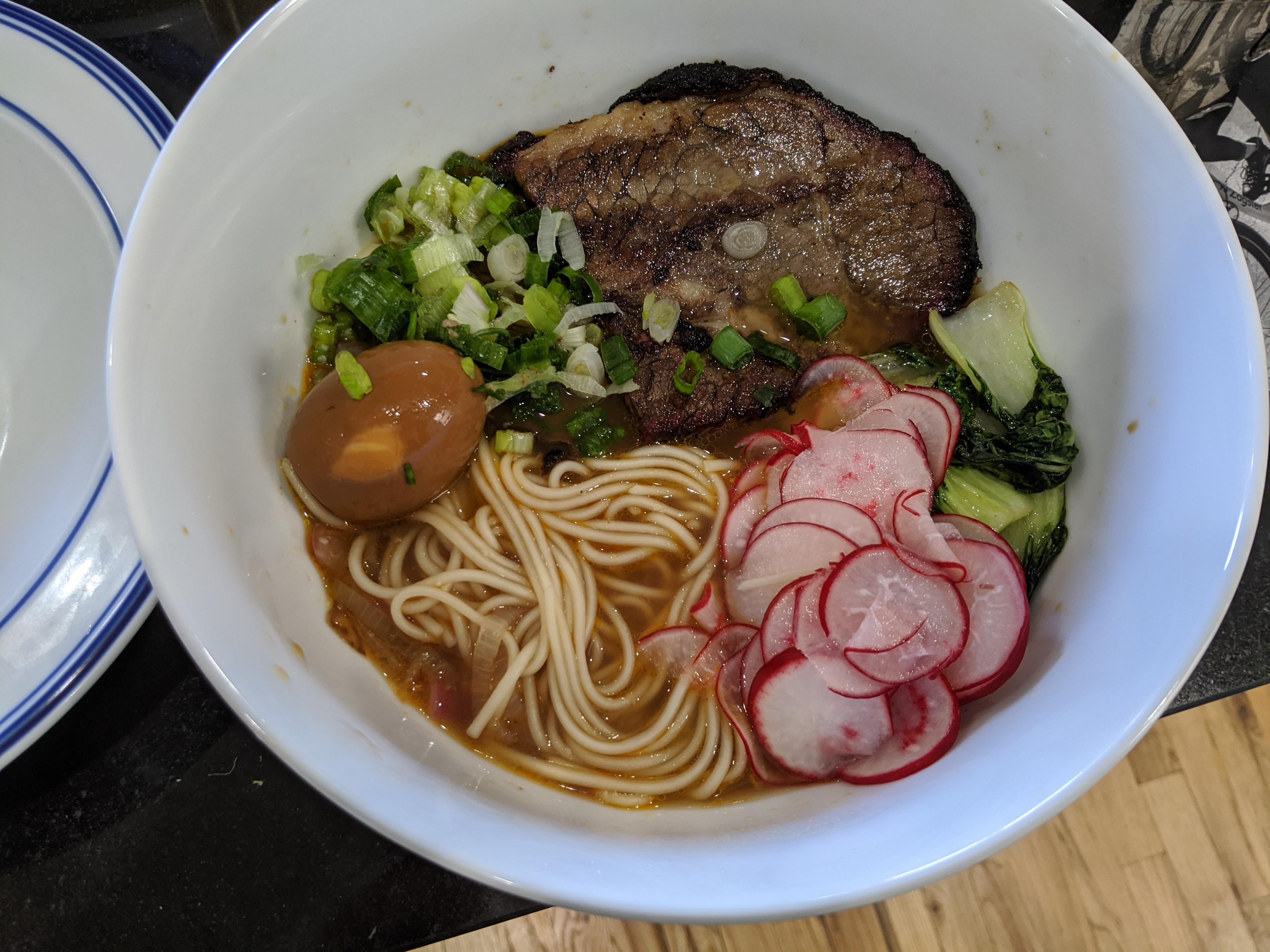 Beef brisket ramen with pickled radishes r/ramen