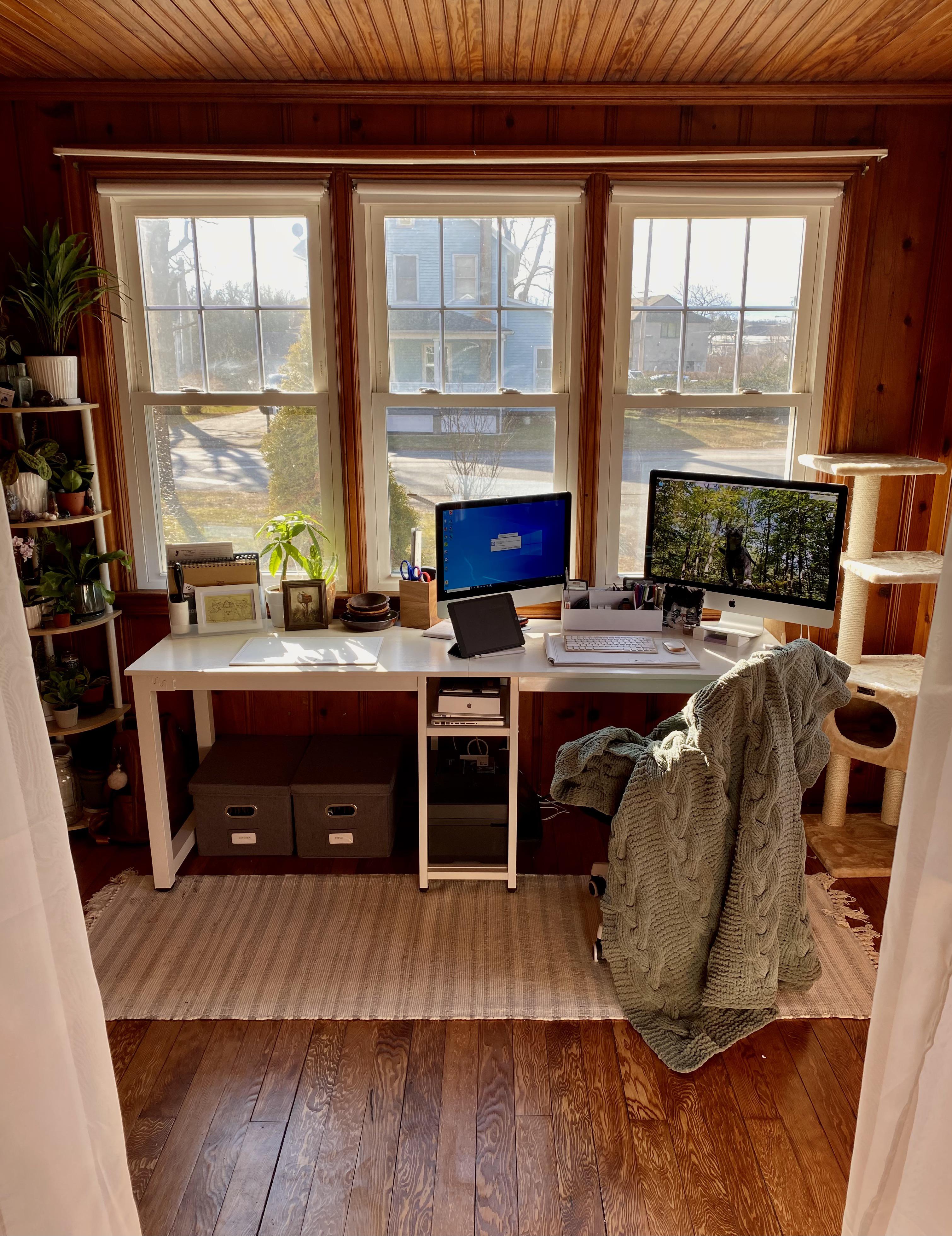 Turned the den into my home office r/CozyPlaces
