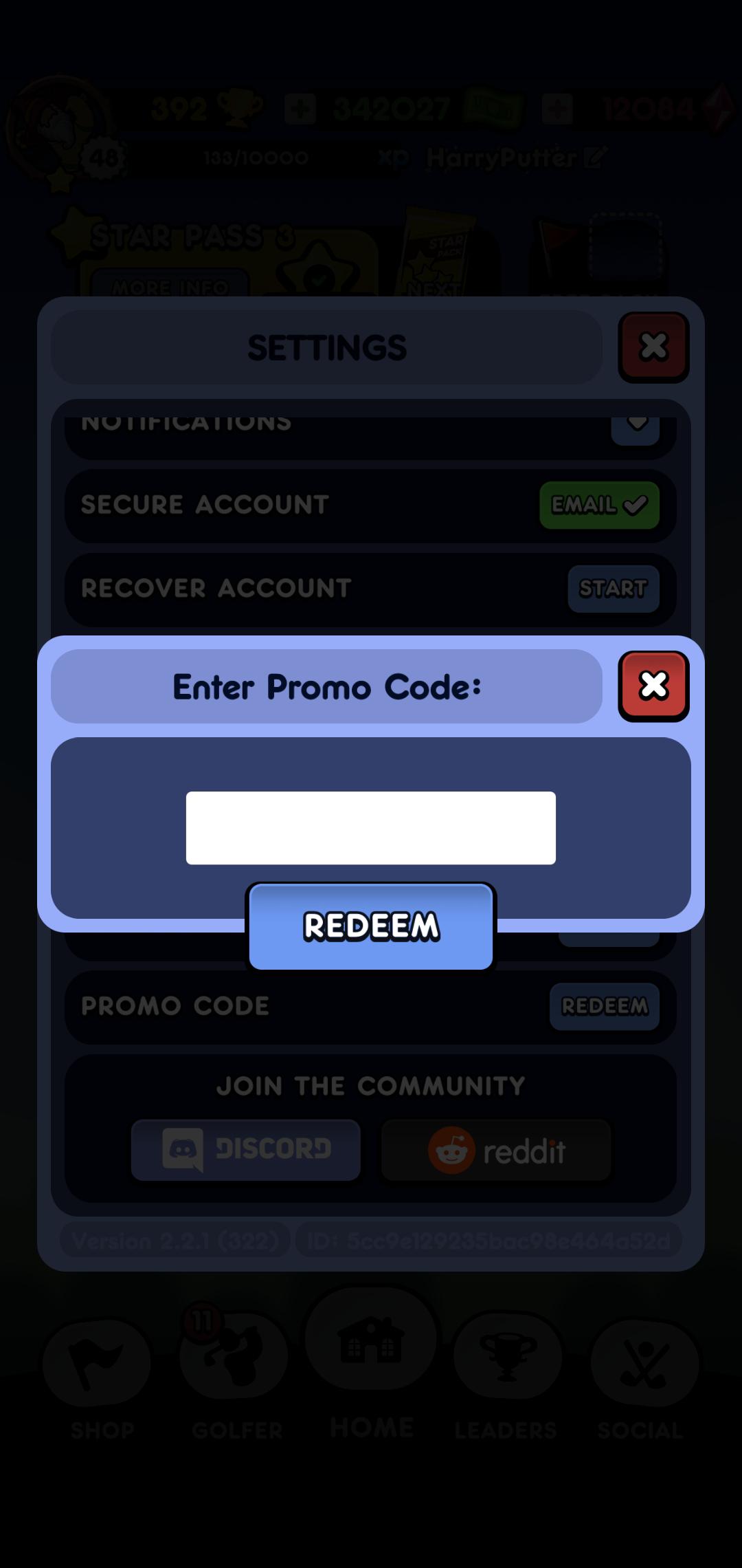 PROMO Codes. Anyone know any promo codes for Golf Blitz. I know two
