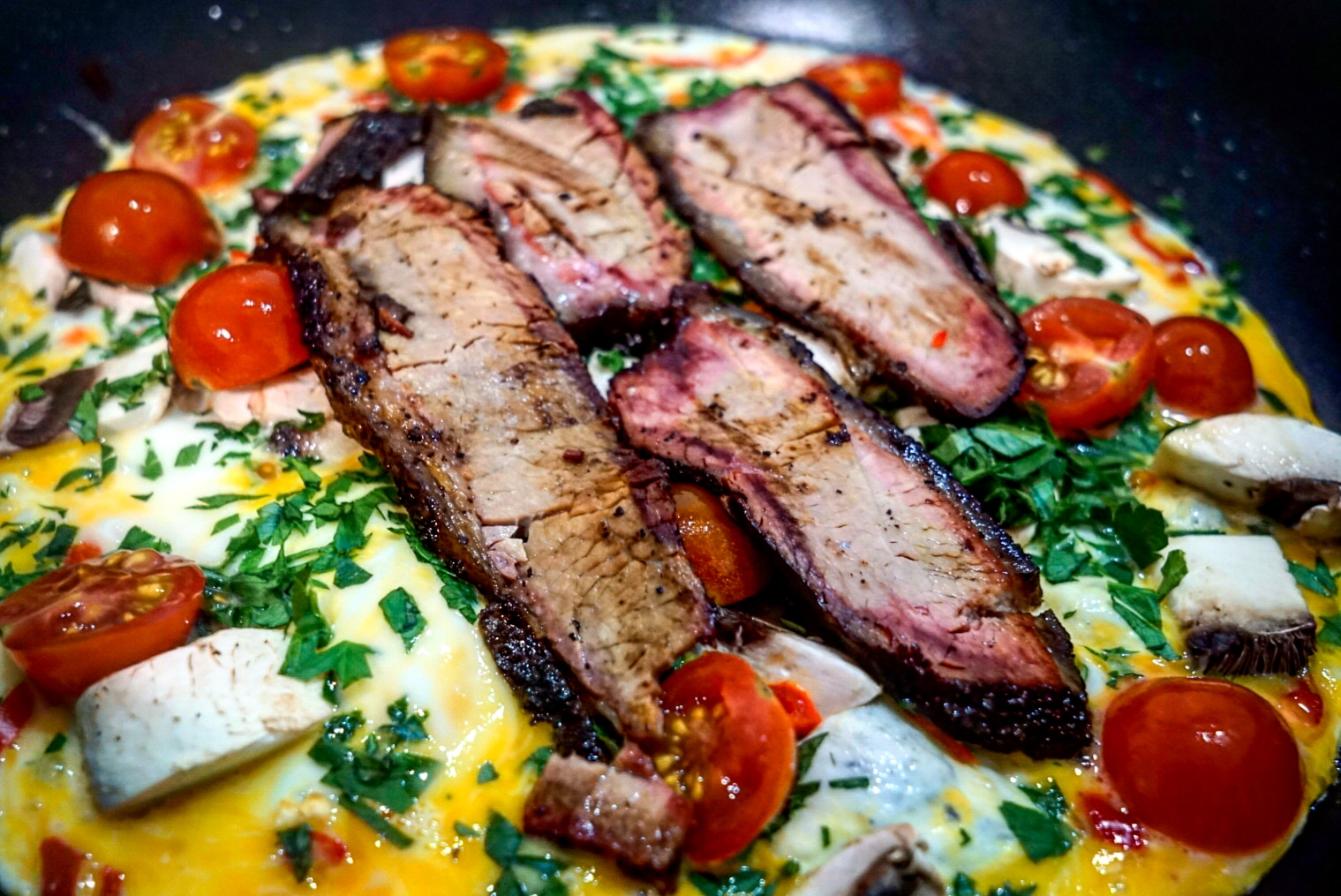 [Homemade] Smoked Brisket omelette r/food