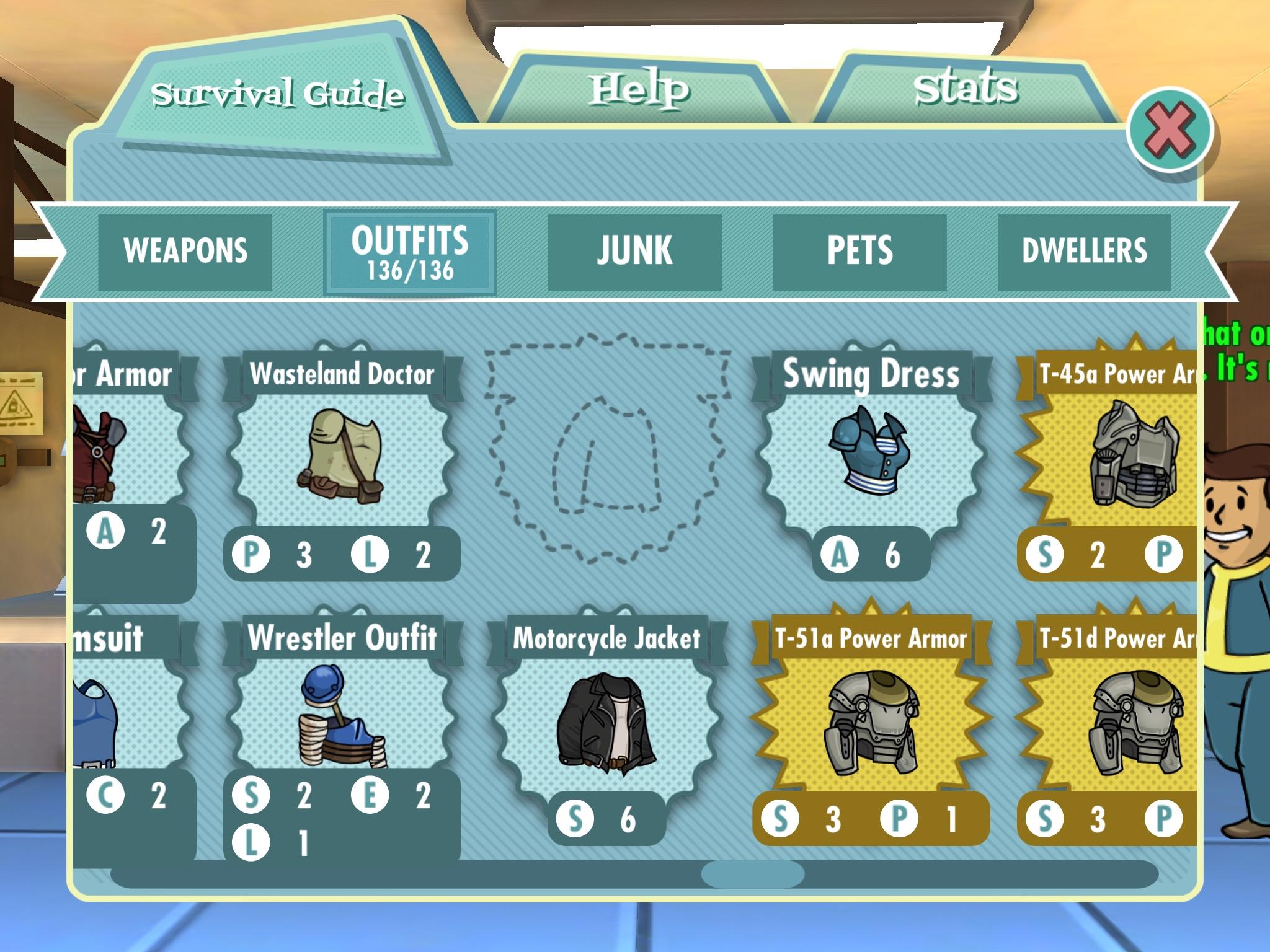 Which outfit am I missing here? r/fallout_shelter