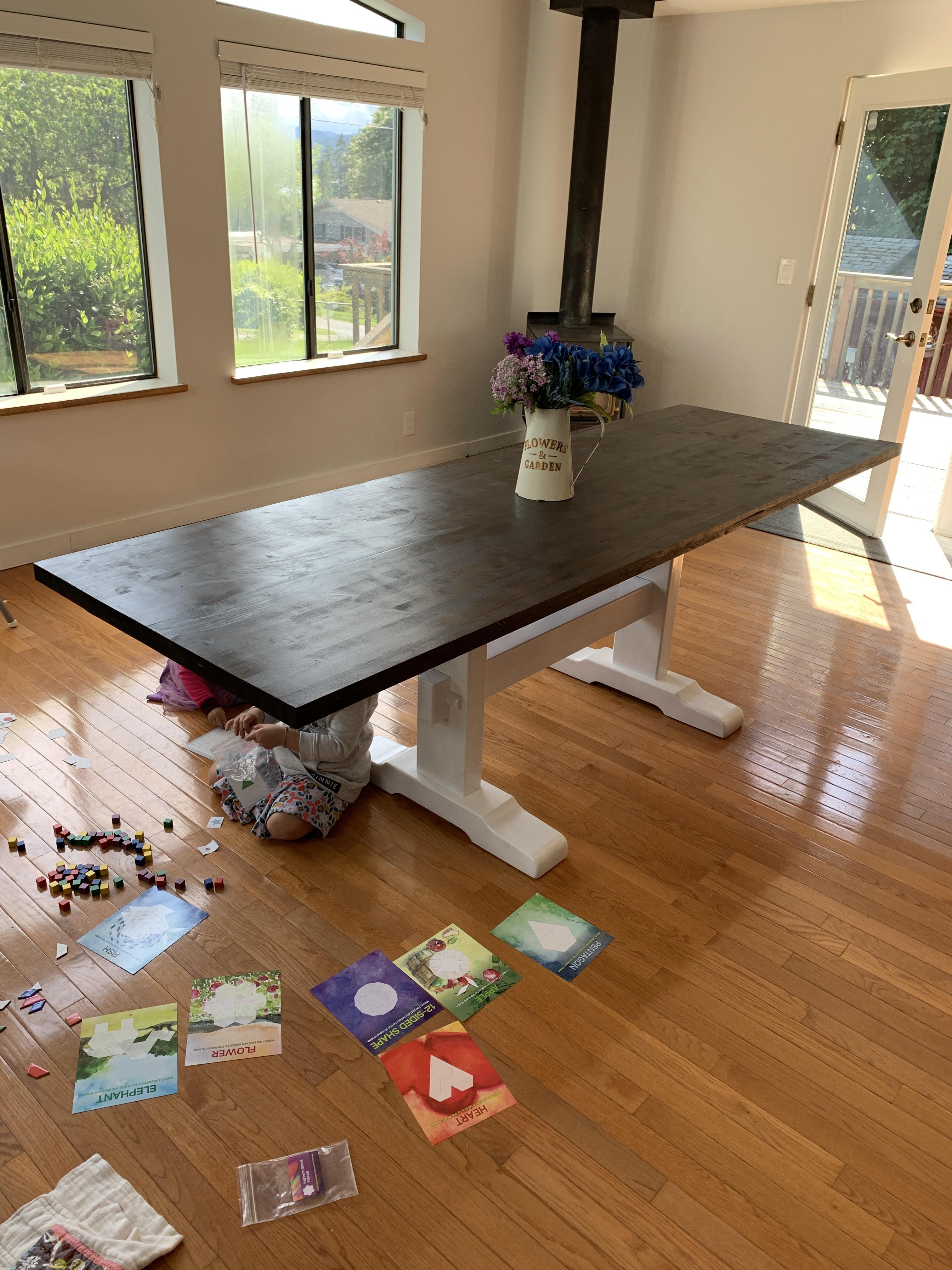 Dining room table build. Top is pine, which worries me, but also it’s a