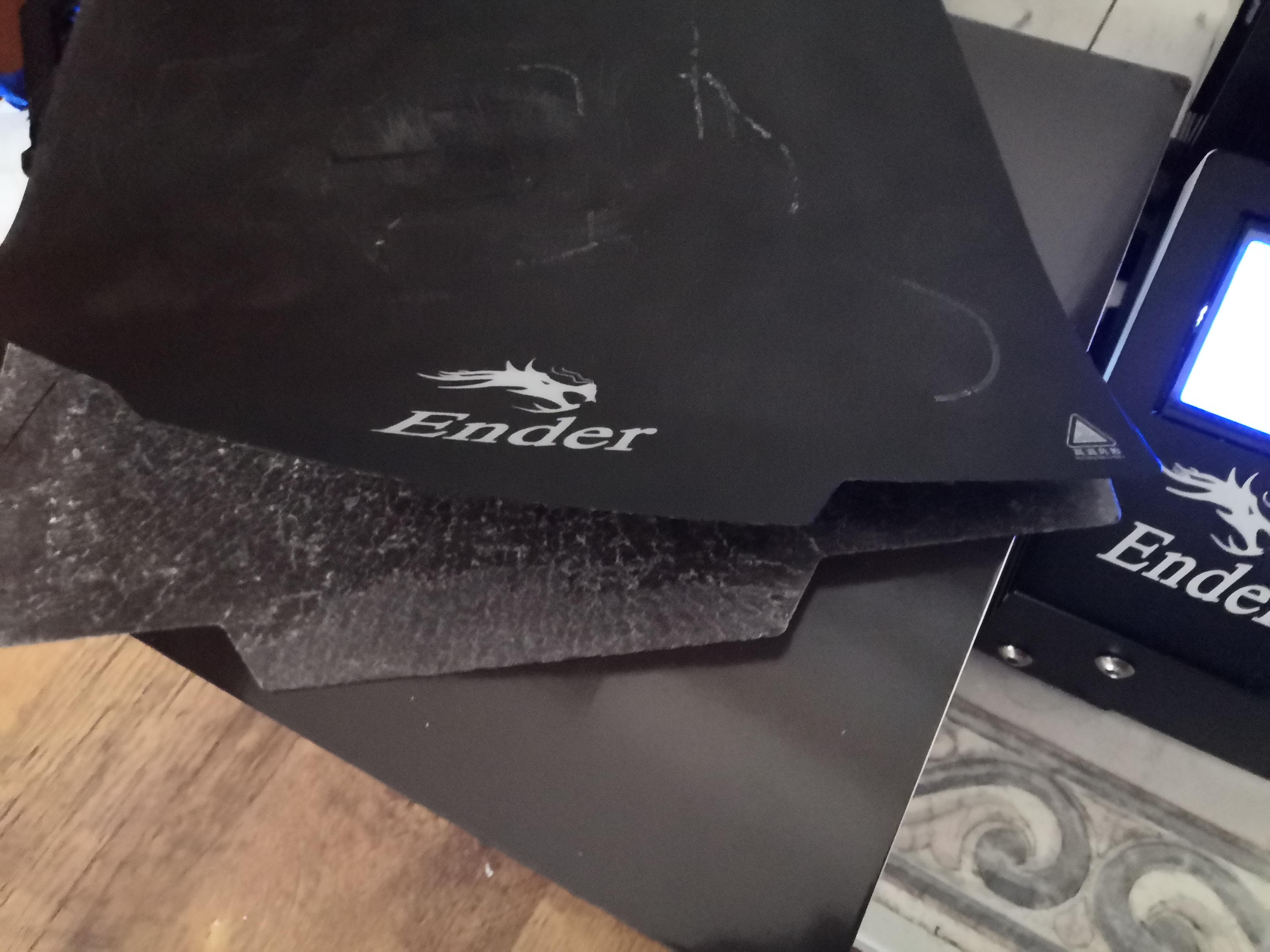 When i heat the bed the bed adhesive separates from bed. Ender