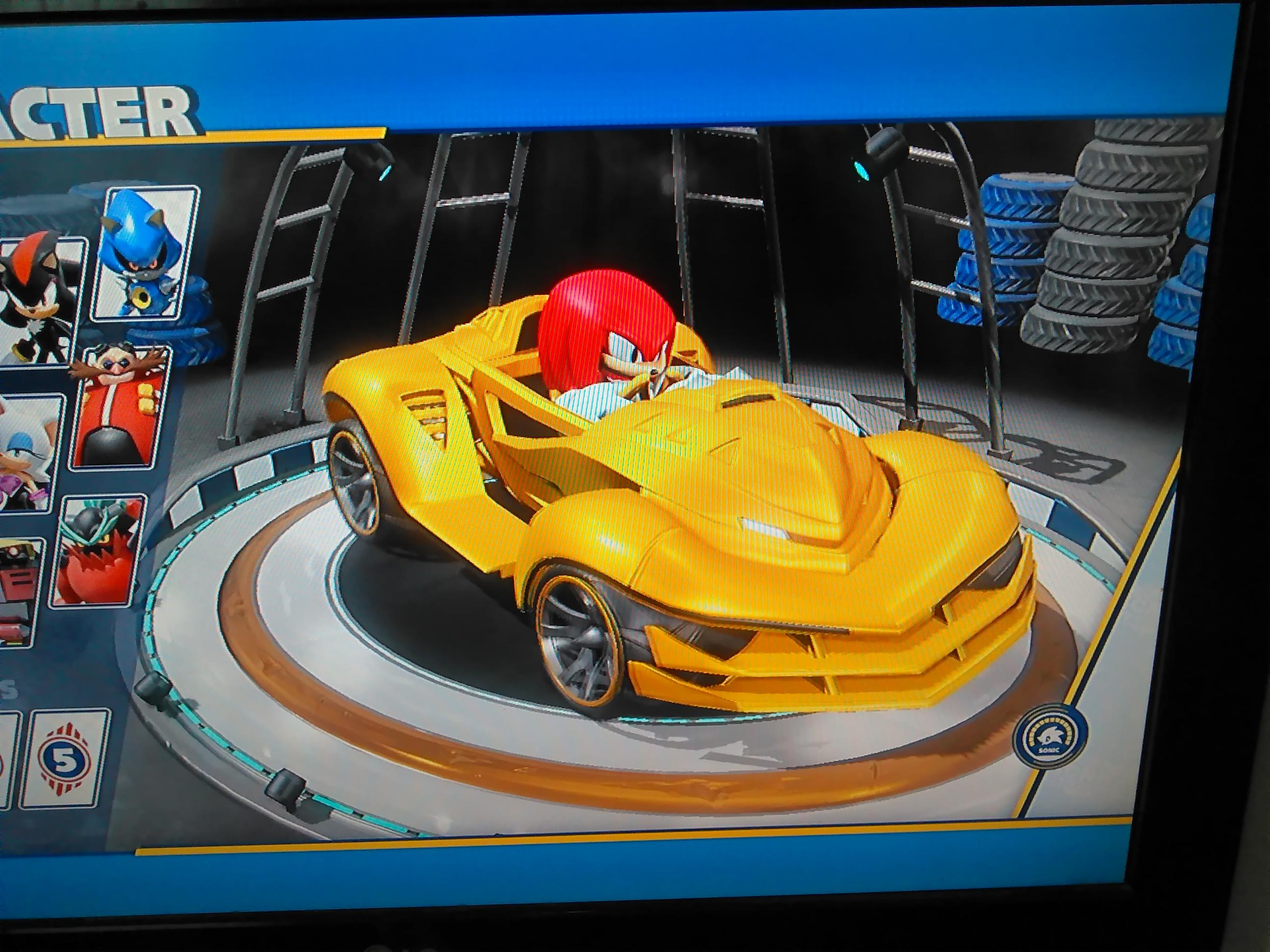 This TSR custom car is based off Knuckles' car from Sonic Drift r