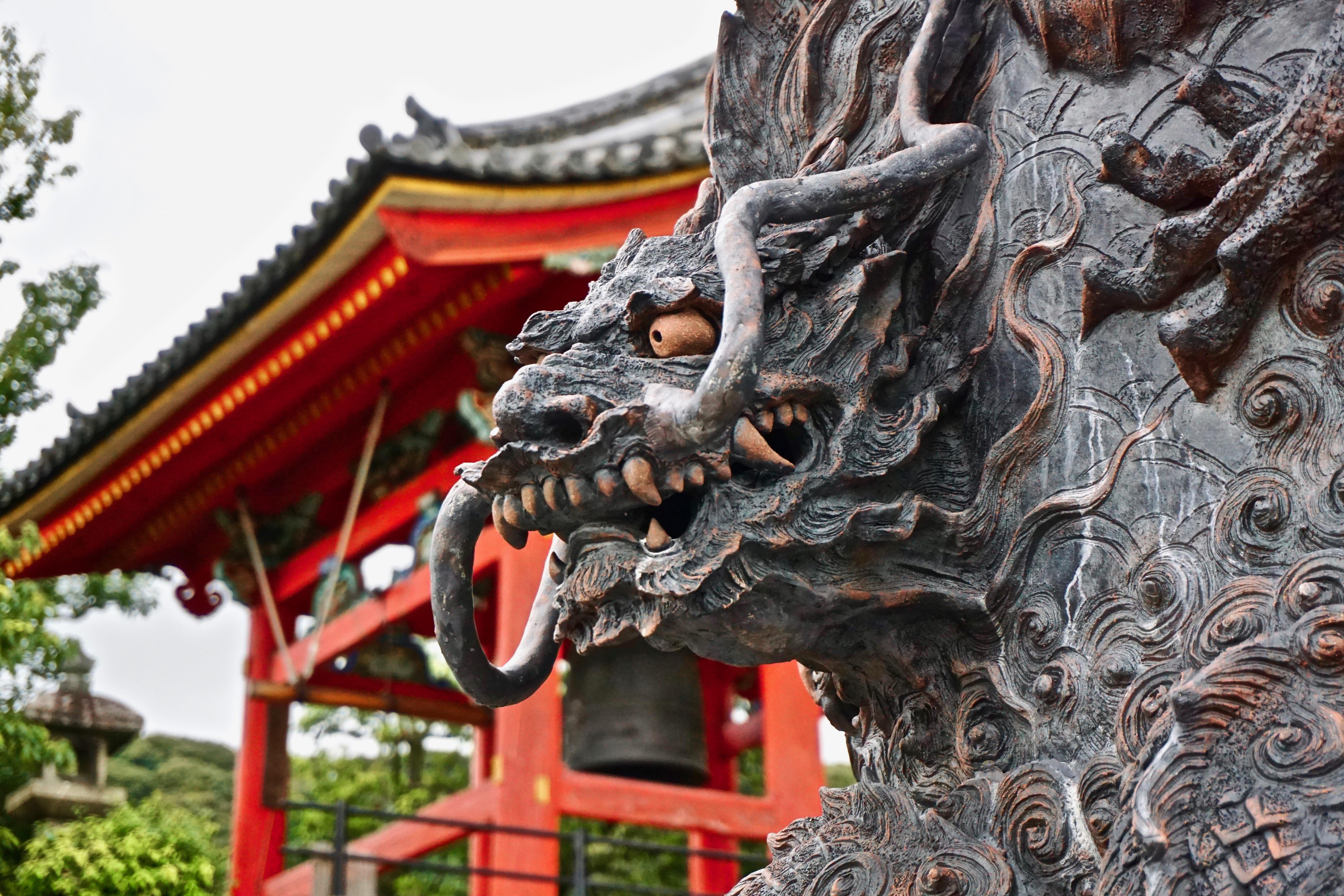 Dragon Statue at Kiyomizudera, a Buddhist temple in Kyoto, Japan. r/pics
