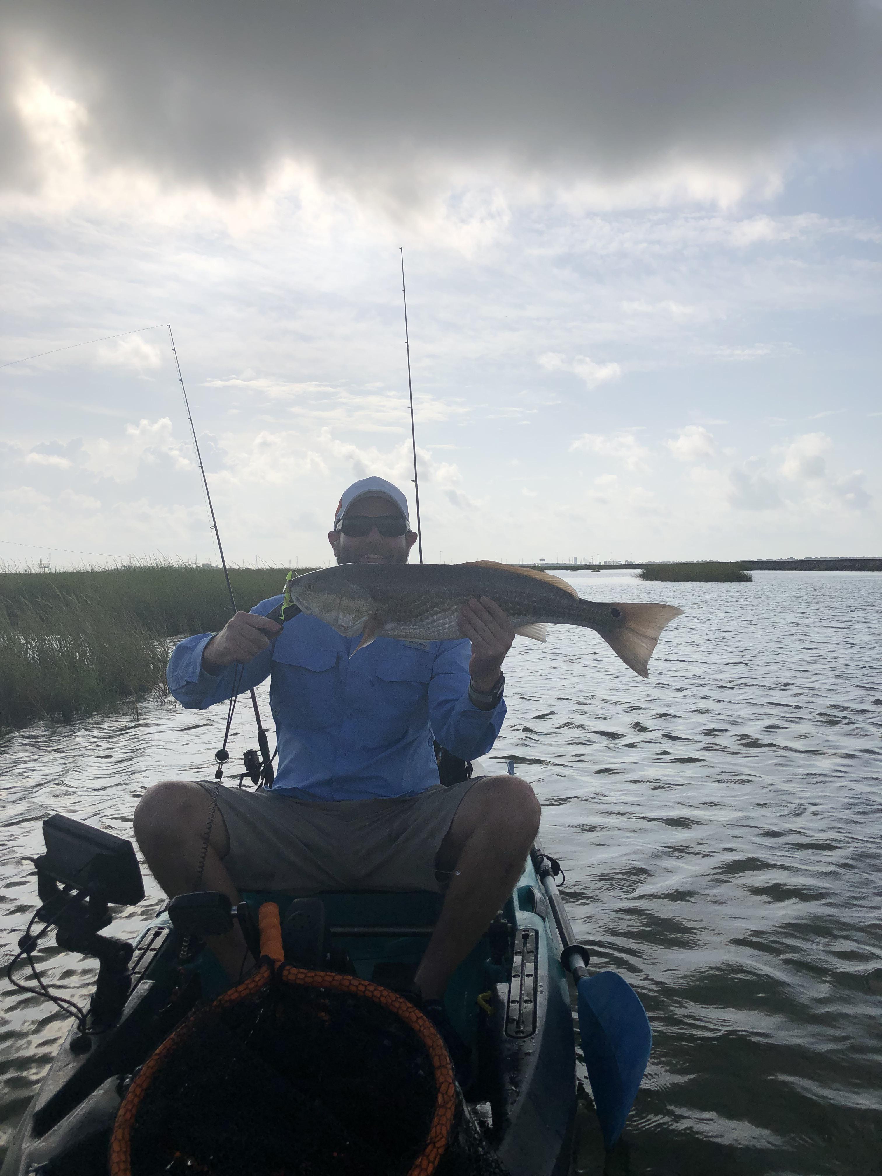 Galveston bay, PB kayak red r/kayakfishing