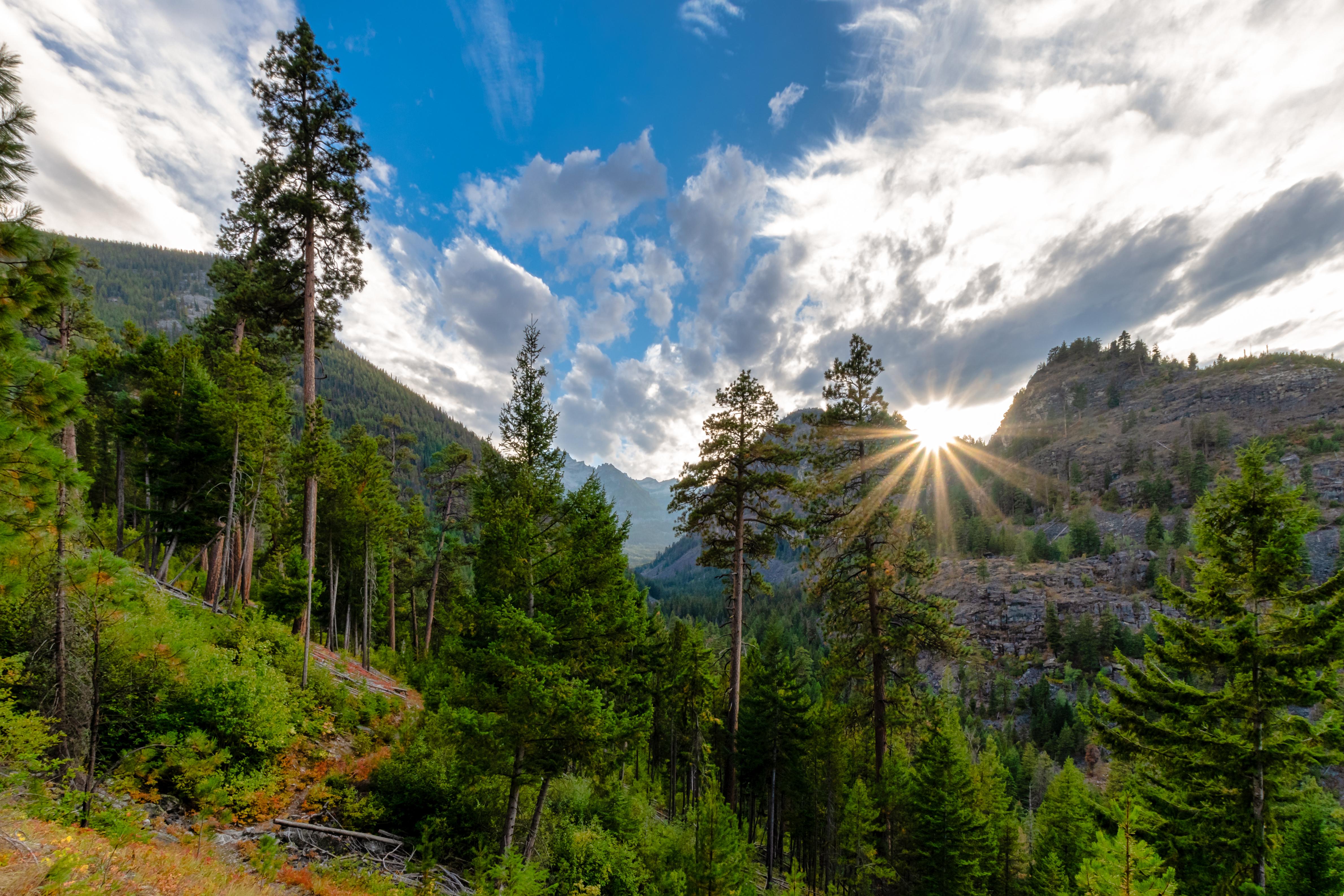 Sunset on the Little Rock Creek Canyon in the SelwayBitterroot