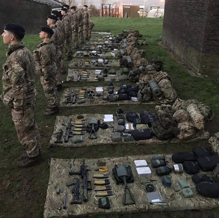 British Army kit inspection r/knolling