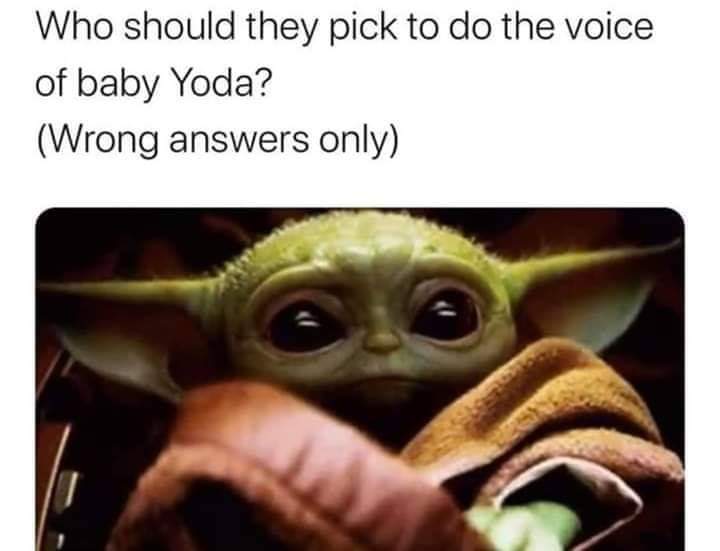 WAO. Baby Yoda voice r/WrongAnswersOnly