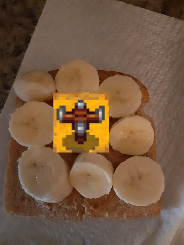 Subconsciously making a peanut butter banana sandwich....stardew valley