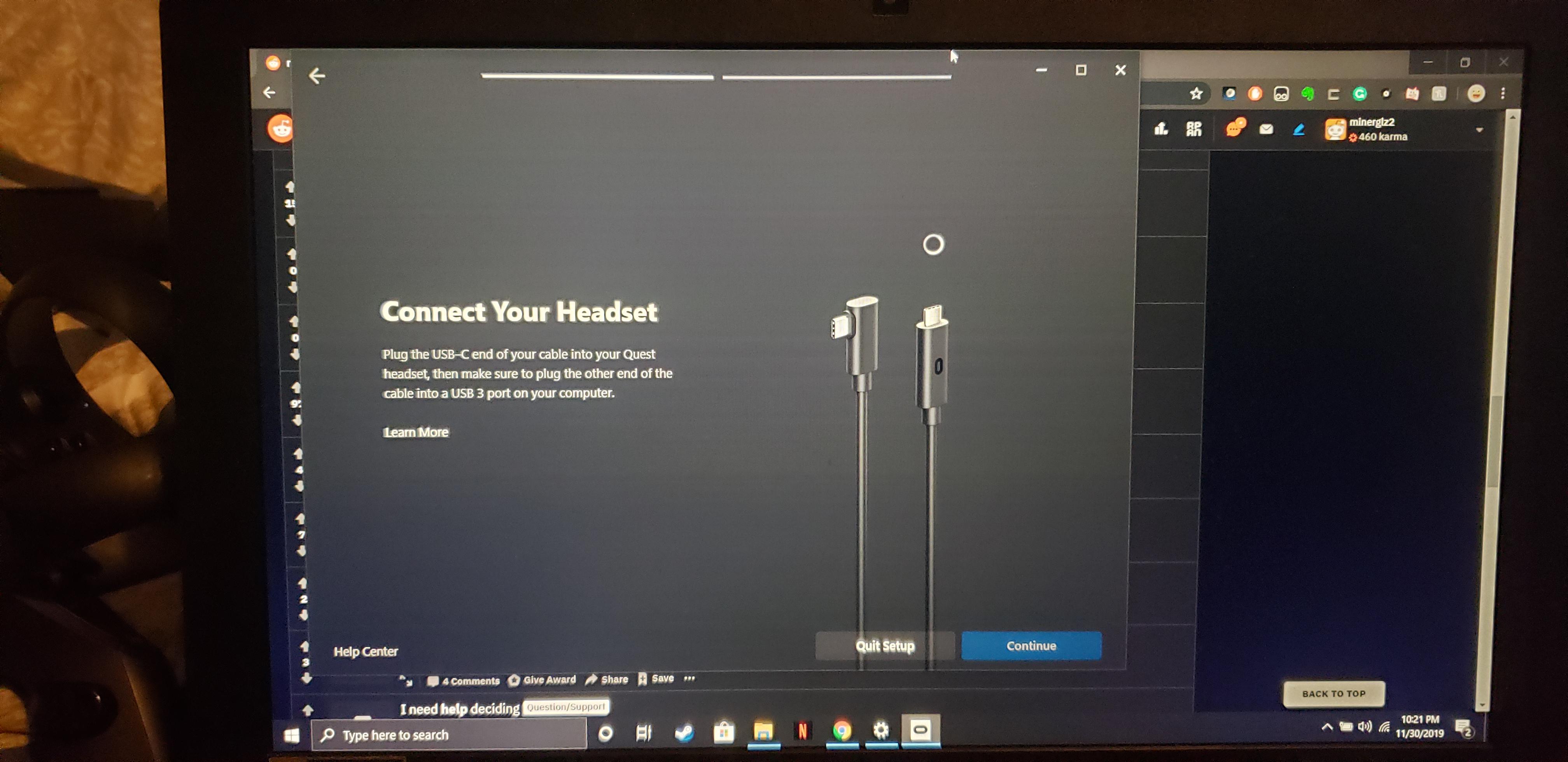 Help oculus link was working and now the oculus app wont detect my