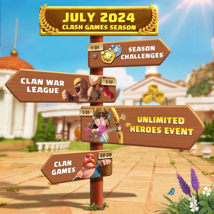 2024 July Events Calendar r/ClashOfClans