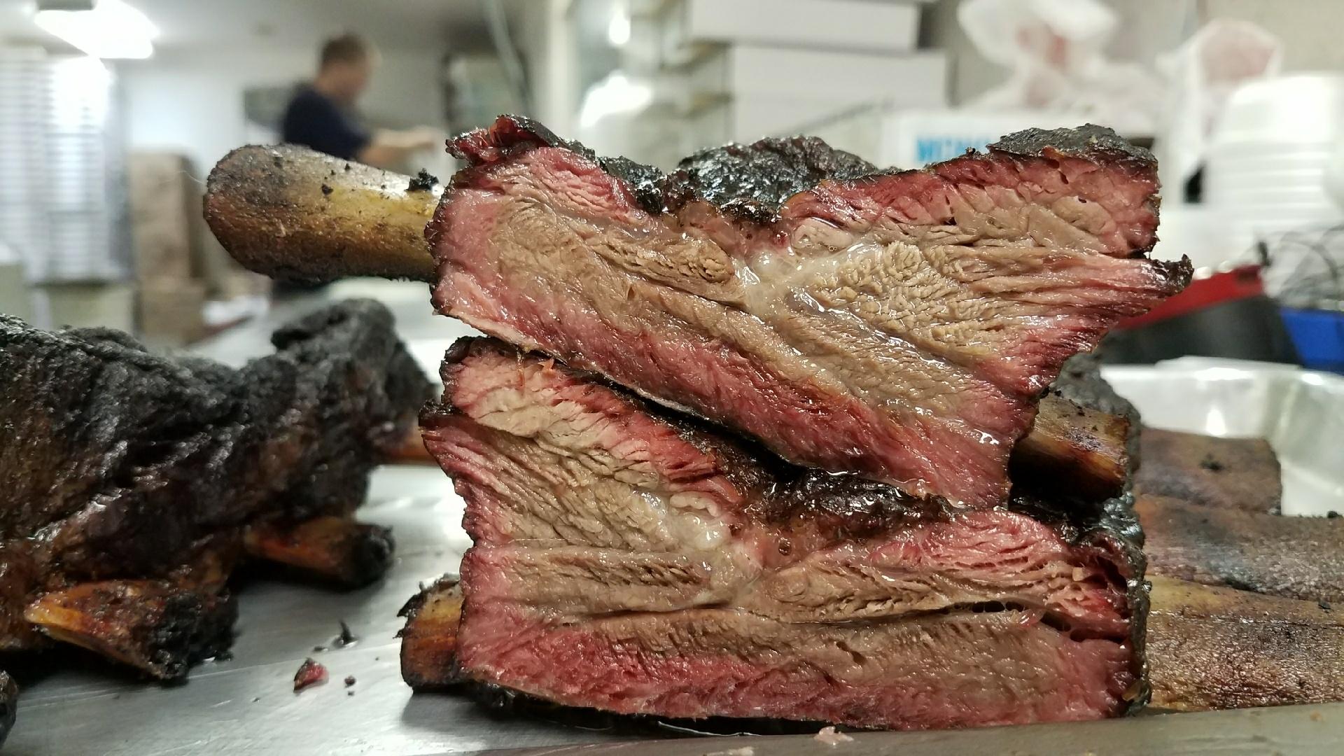 Smoked short ribs. I use rubs all the time and decided to just use Salt