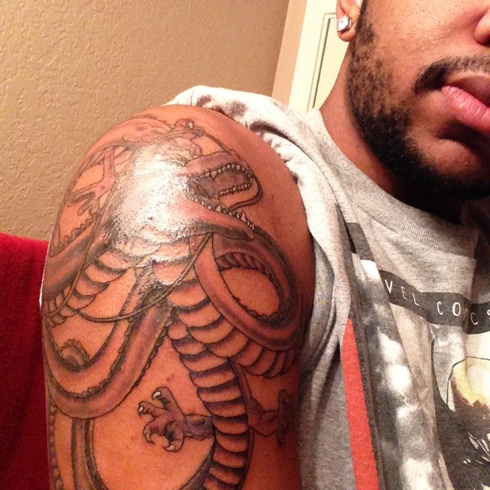 Sorry For The Glare But I Wanted To Share My Shenron Tat. Im Thinking Of Getting Color But Dont Know How Well It Will Show On My Skin. : R/Dbz 960_x_960_jpg