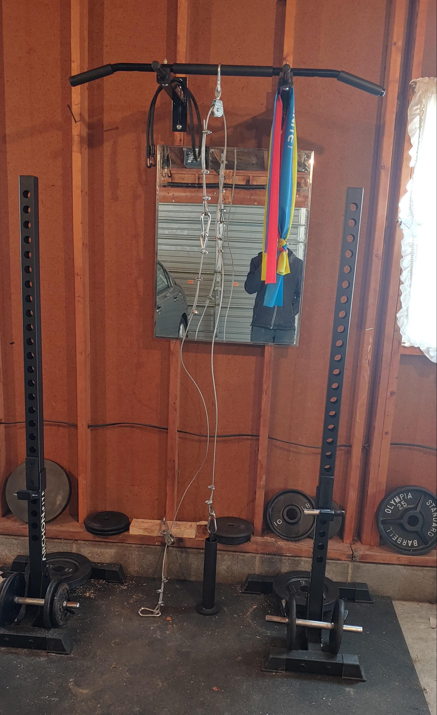 Inspired by the other pulley systems here I created my own! (High/Low pulley 60) r/homegym