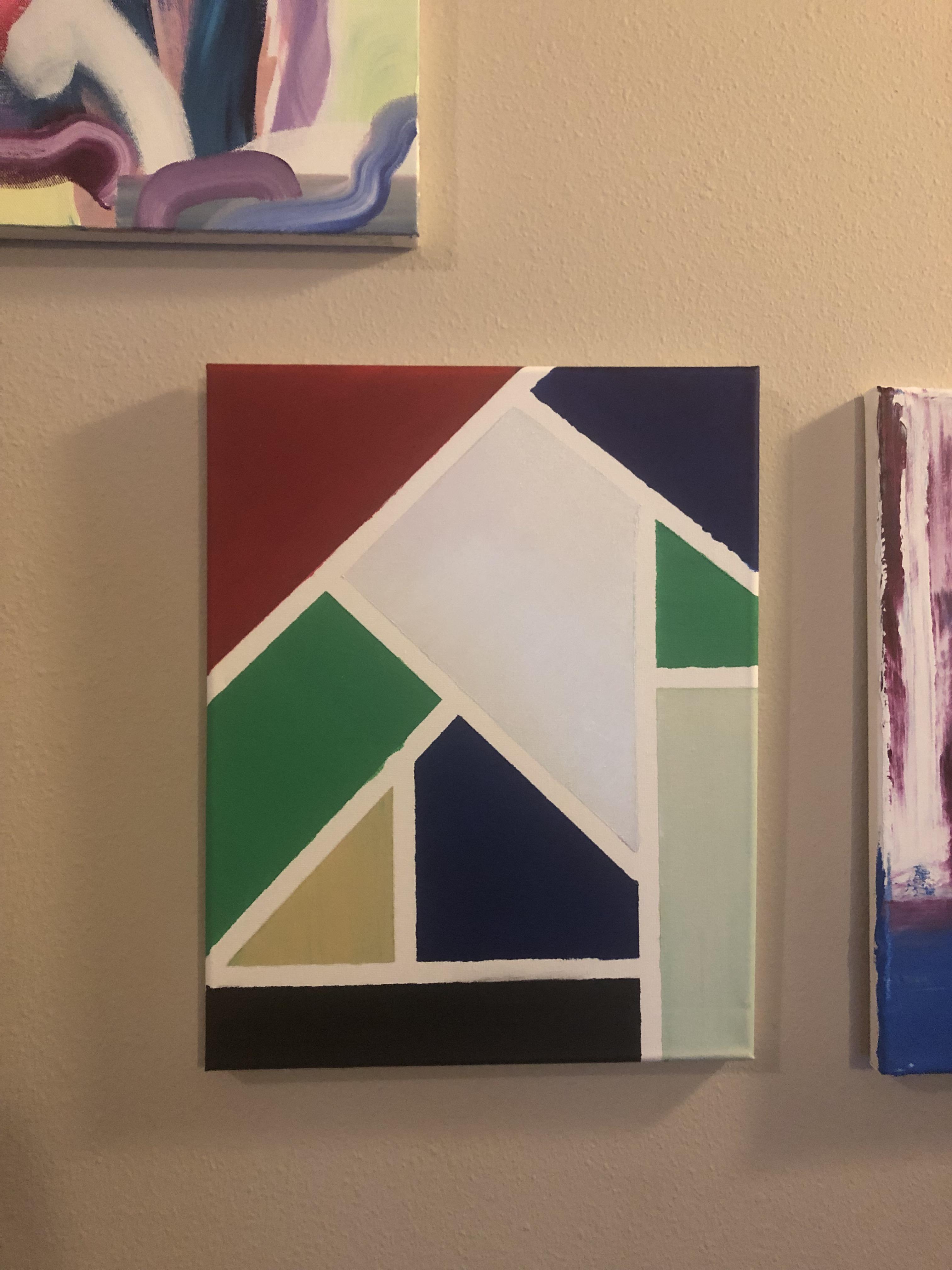 third time using tape on a painting even tho i messed up in a few