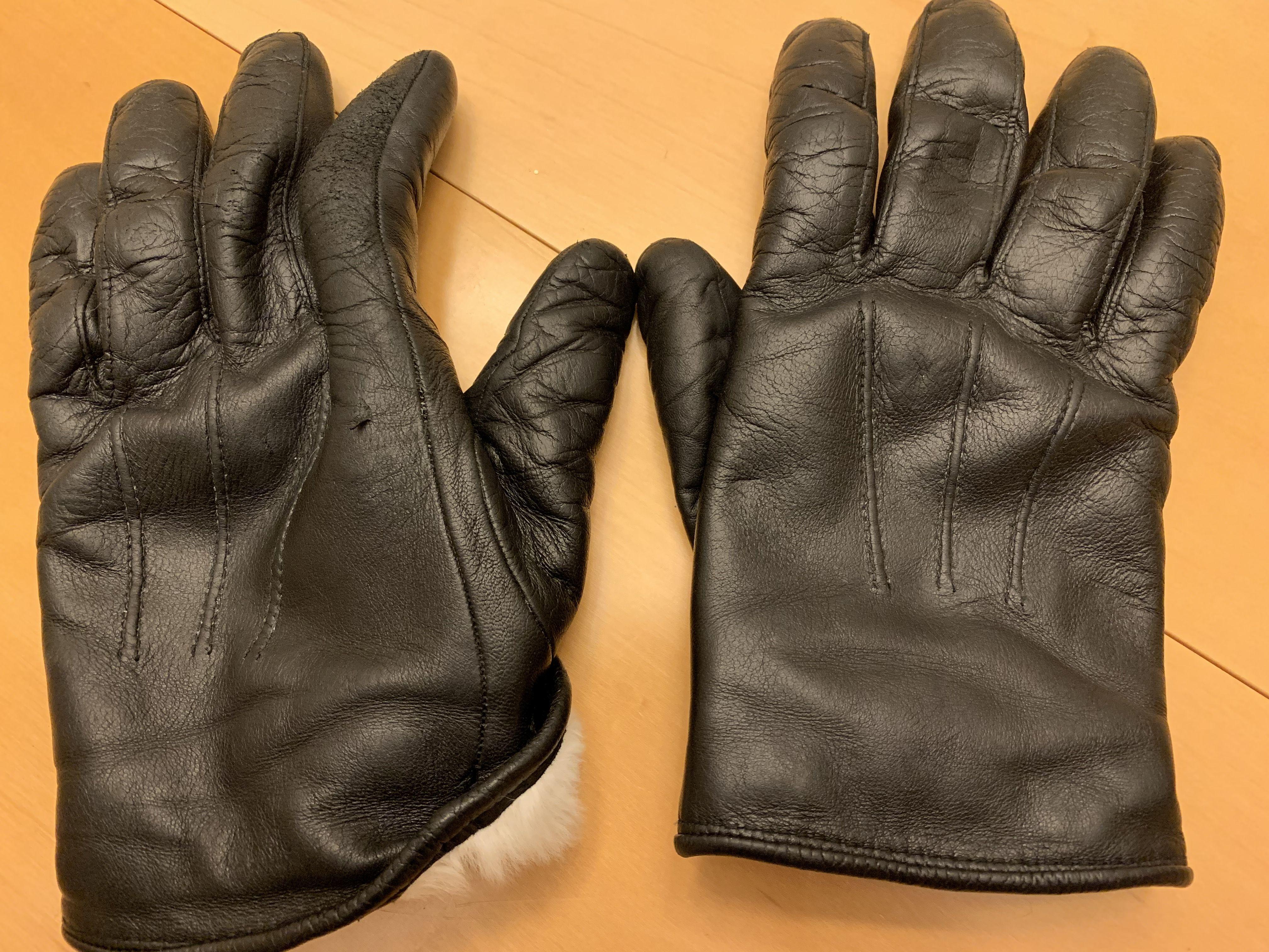 Fratelli Orsini Everyday Men's Rabbit Fur Gloves after 7 years of wearing nearly every day from