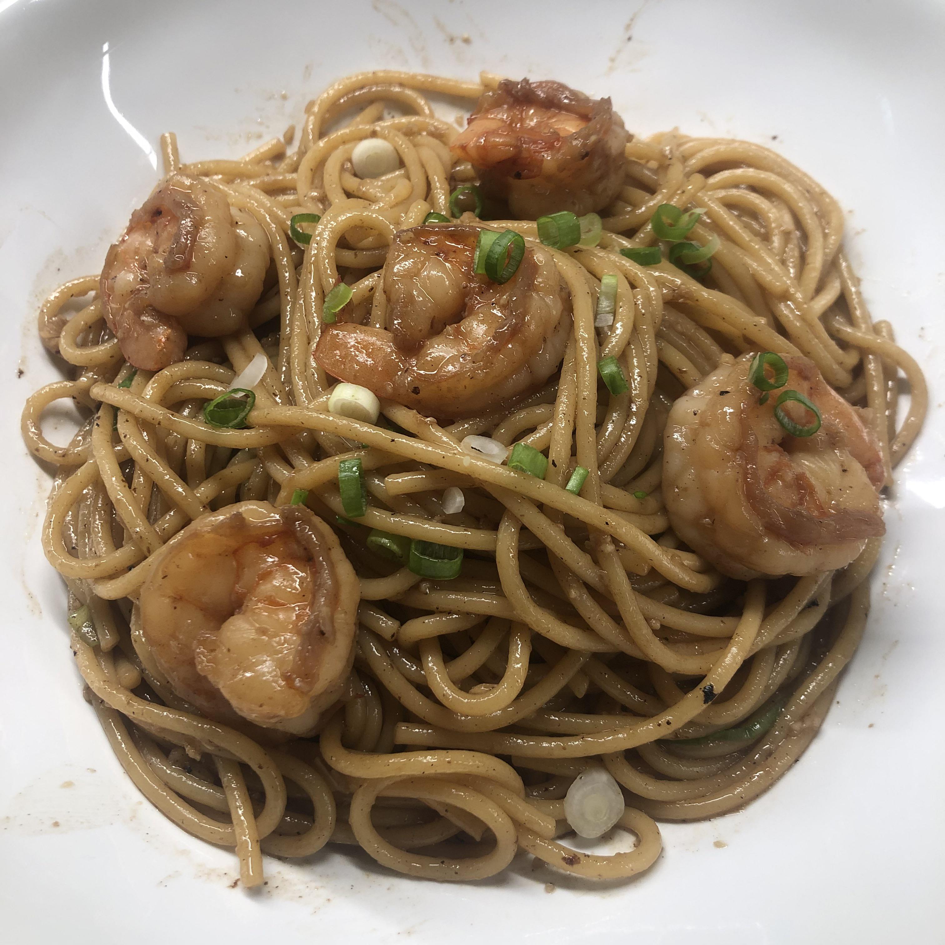 Kenji’s (a) San Francisco treat Garlic Noodles with shrimp r/seriouseats