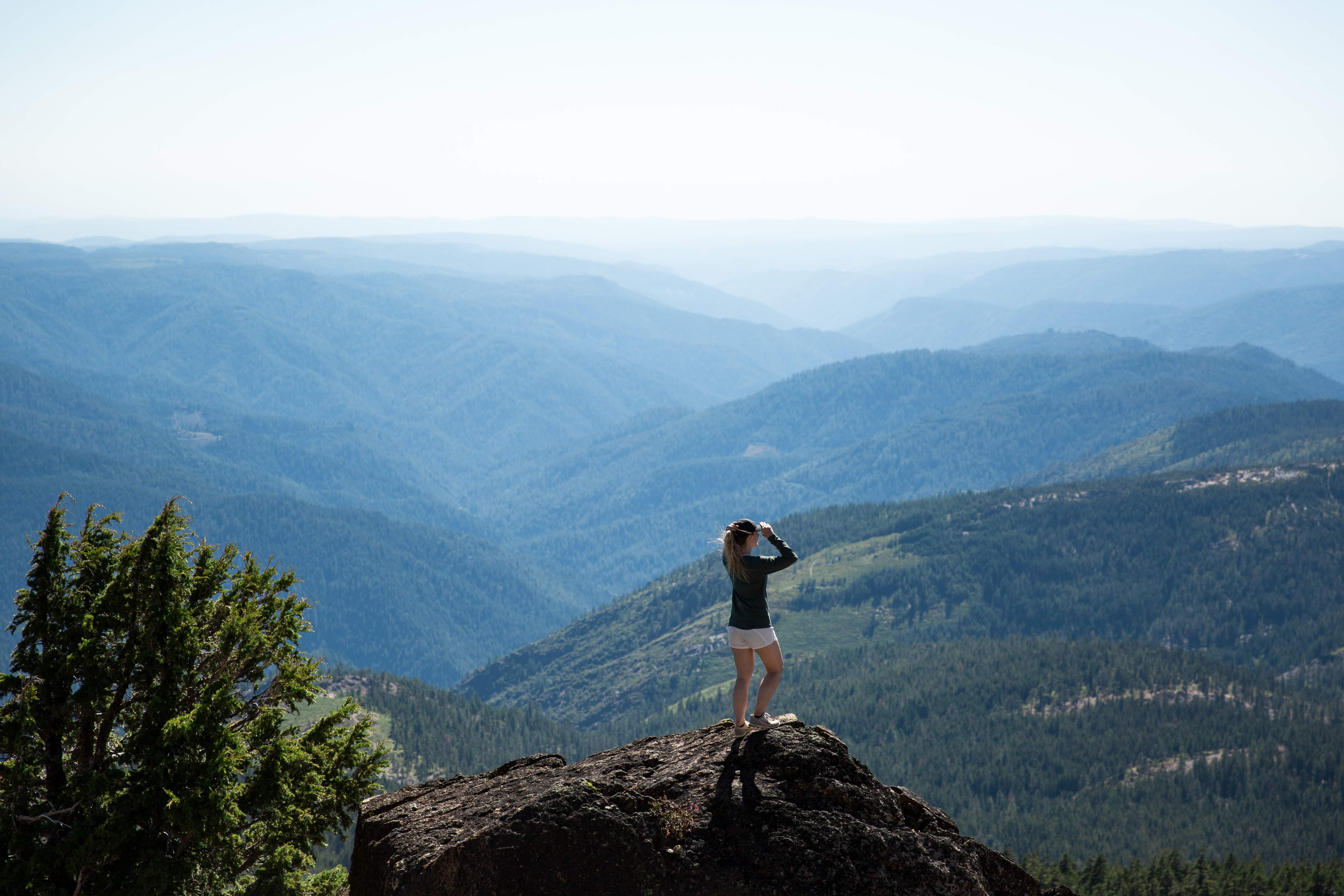 At the top of Sierra Buttes Fire Lookout Sierraville, CA r