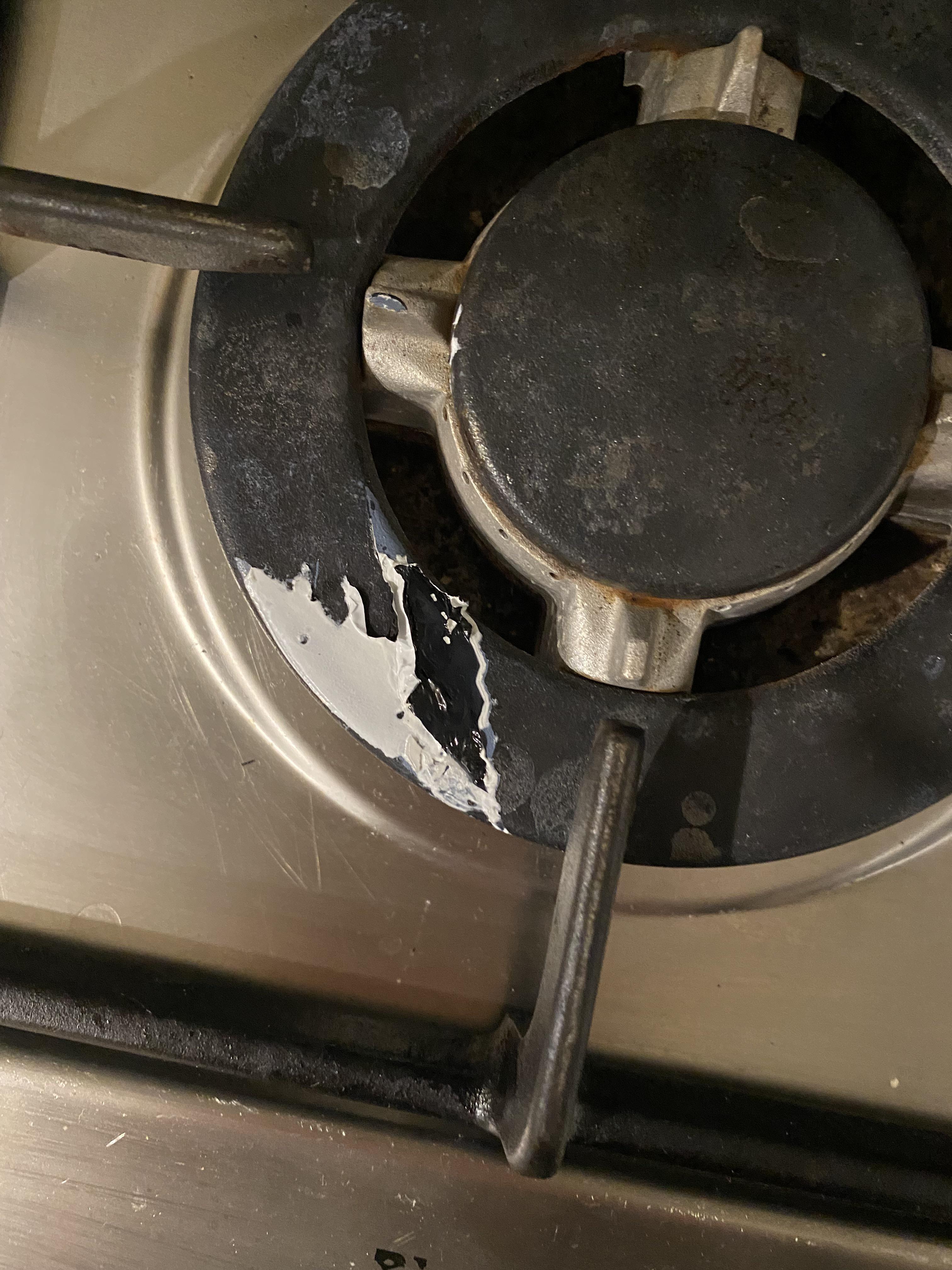 Accidentally melted some plastic onto the stove top how do I remove