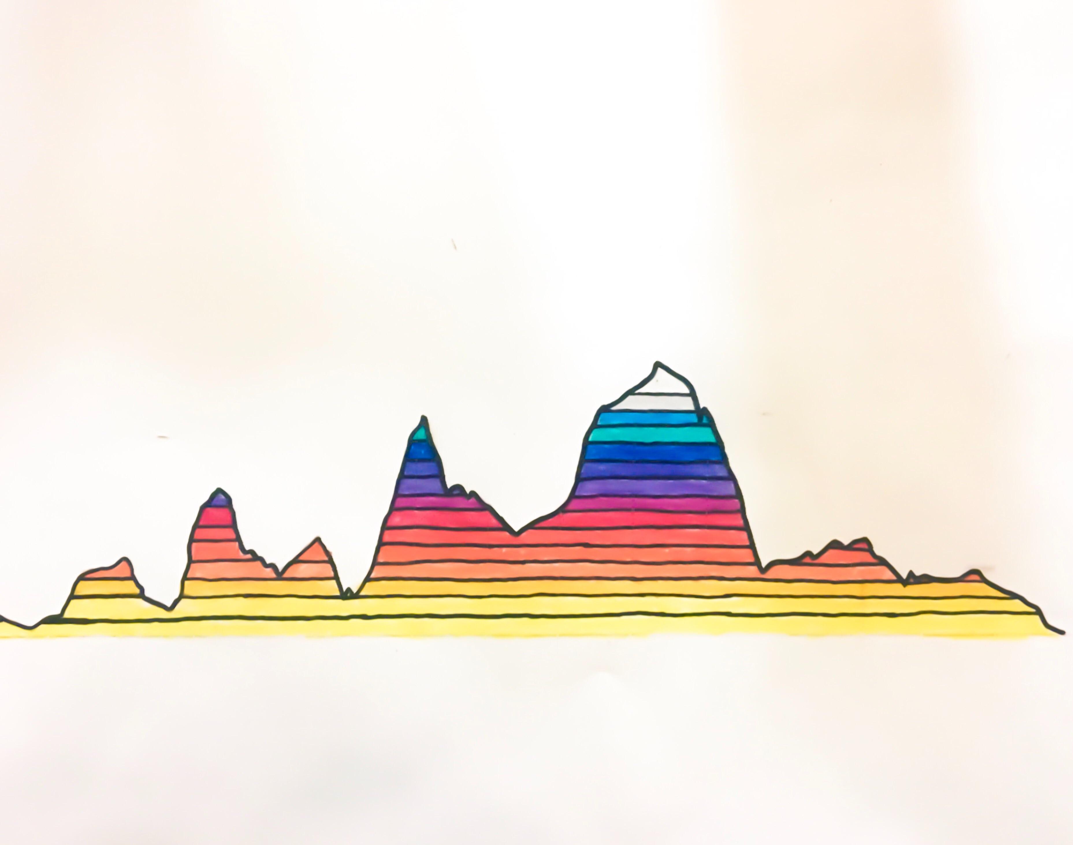 Got bored sitting around the house so I drew the Fitzroy skyline. r