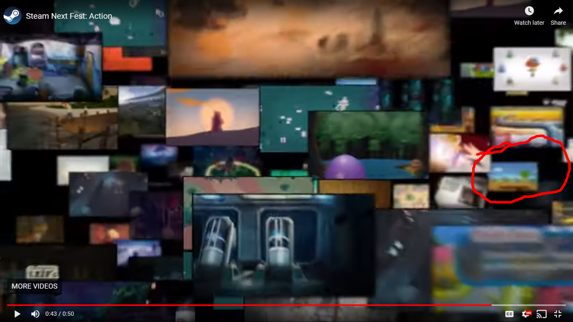 My game landed some prime real estate in the Steam Next Fest teaser