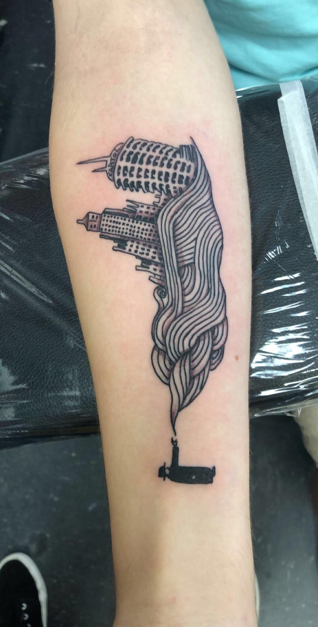 First Tattoo, The Eraser done by Anthony at Liberty Tattoo, Los Angeles