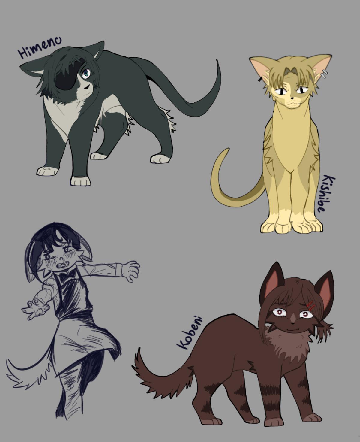 Some chainsaw man characters are cats I drew a while ago r/Chainsawfolk