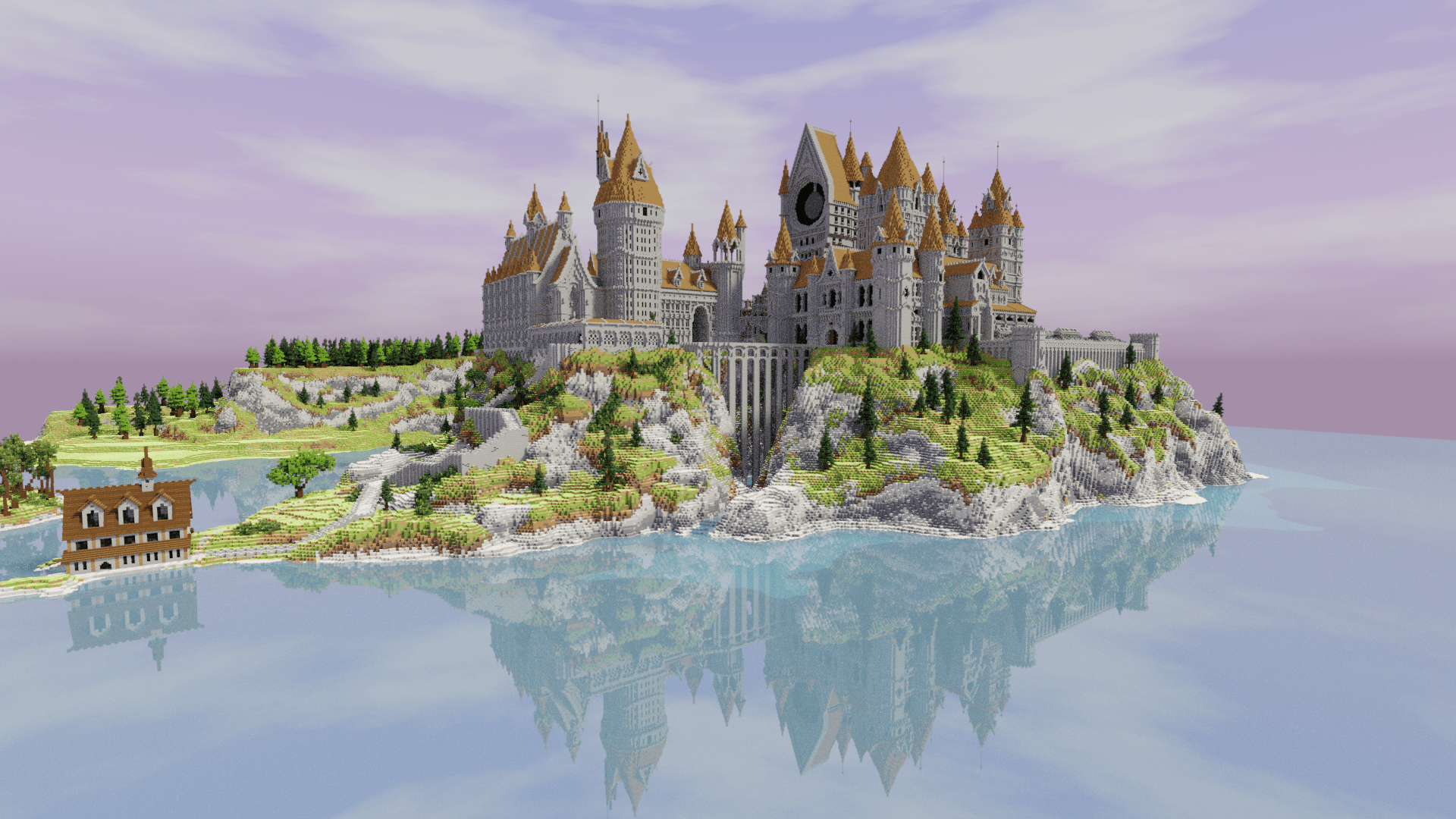 Render of Hogwarts Castle I built Minecraft! ) harrypotter