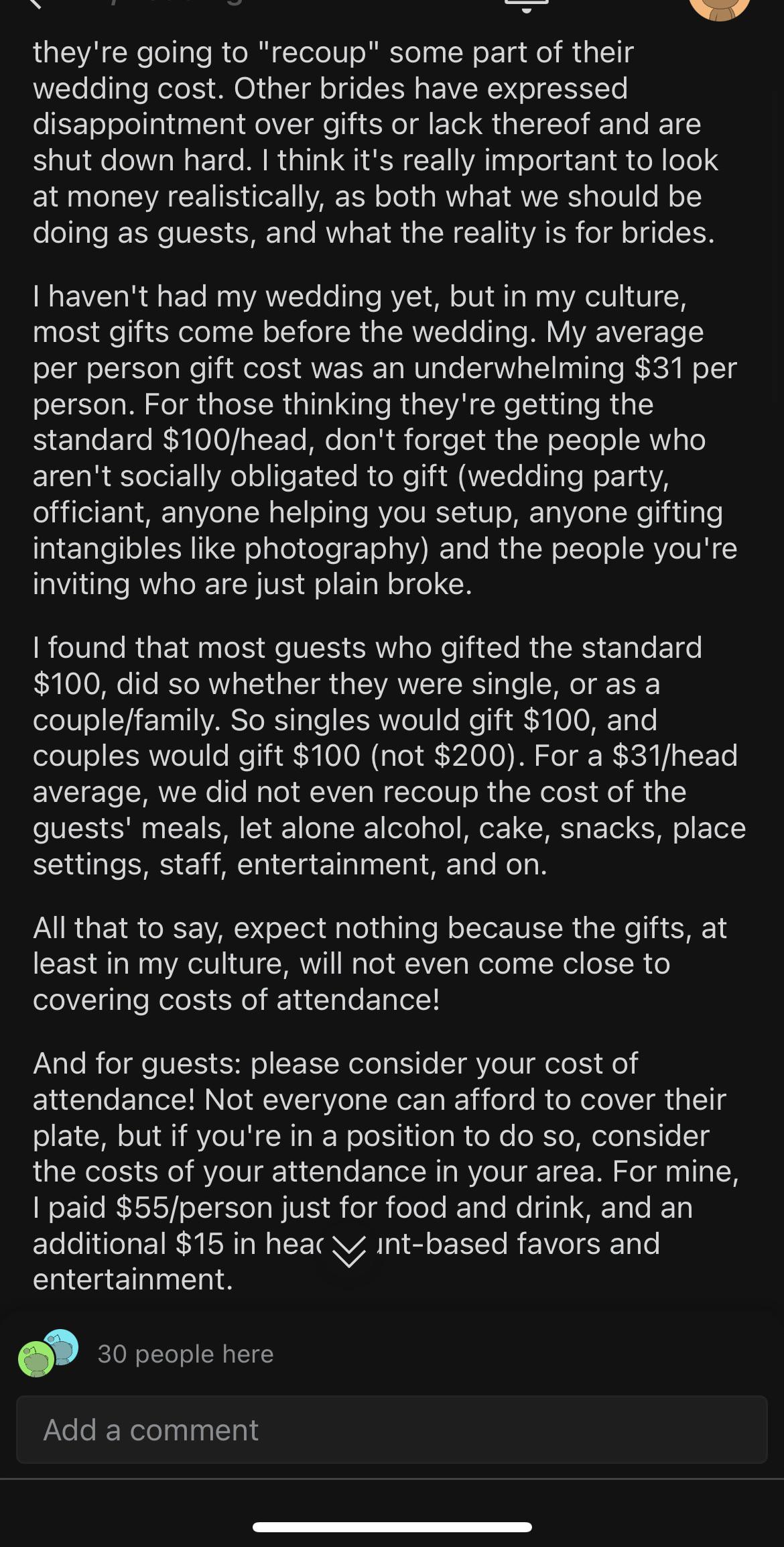 If entitlement were a Reddit post…Bride to be laments that “burdensome