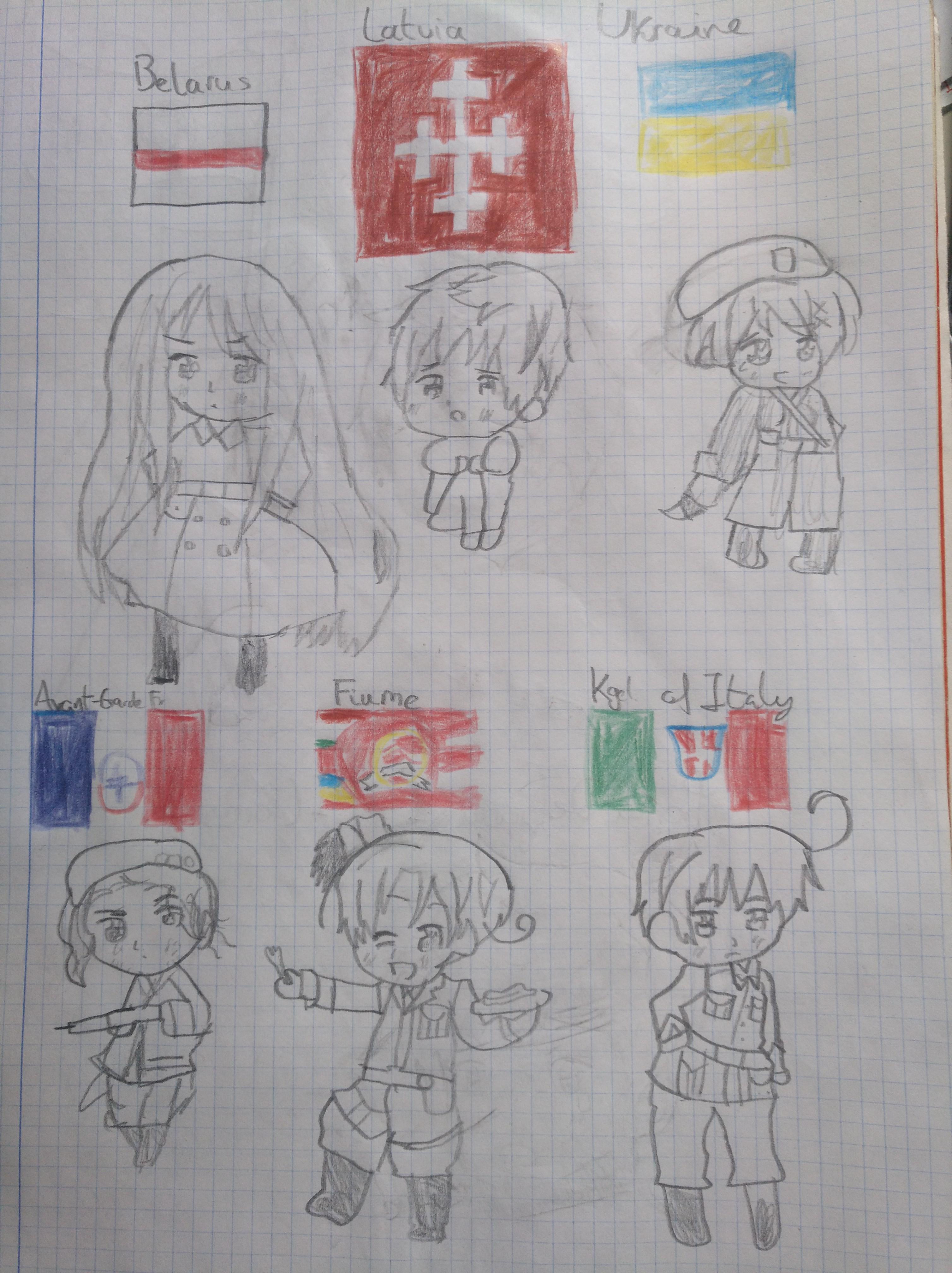 Hetalia x Red Flood. Eastern Europe and Mediterranean countries (1) r