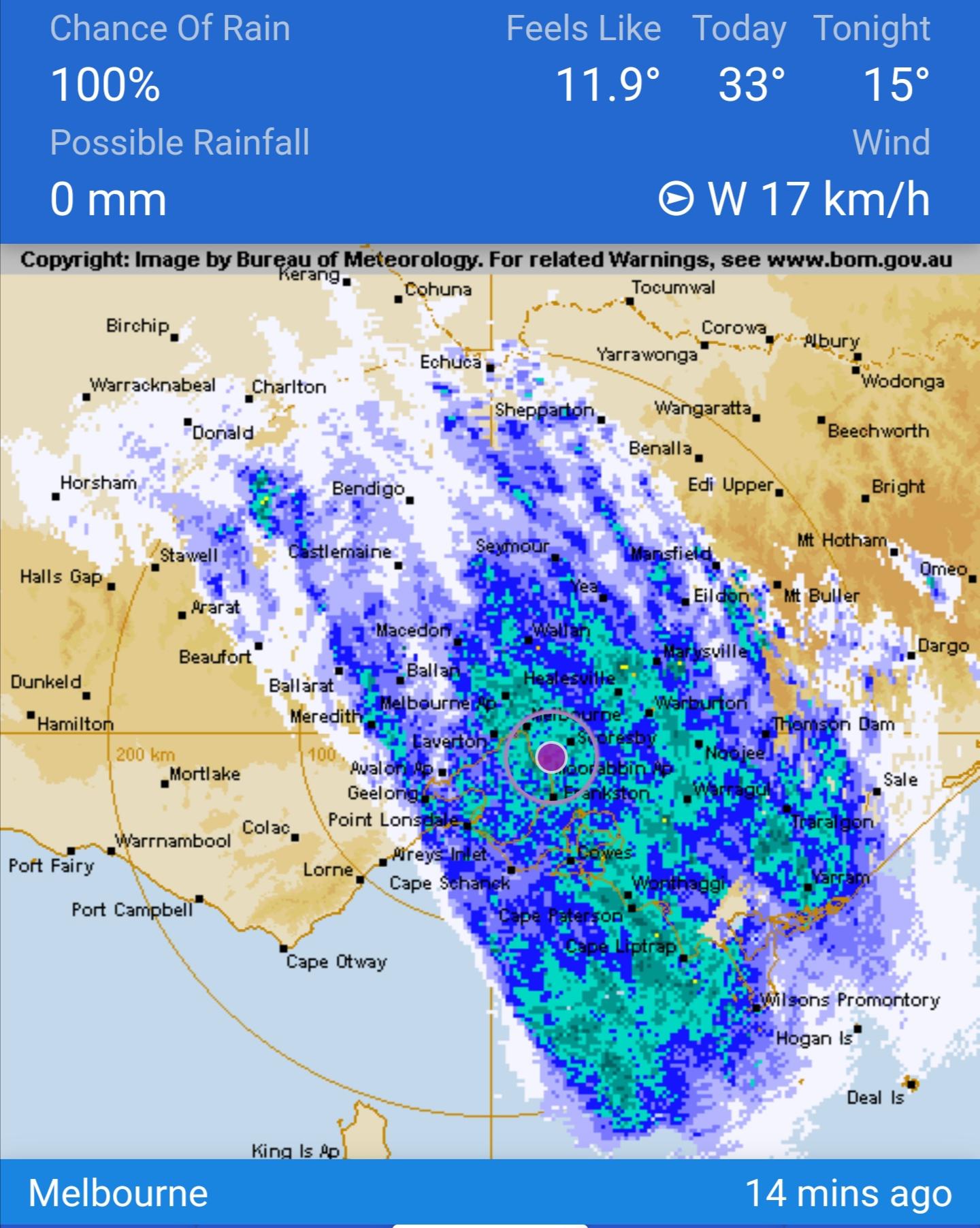 This is Melbourne to Gippsland, rain support is on the way. Over. r