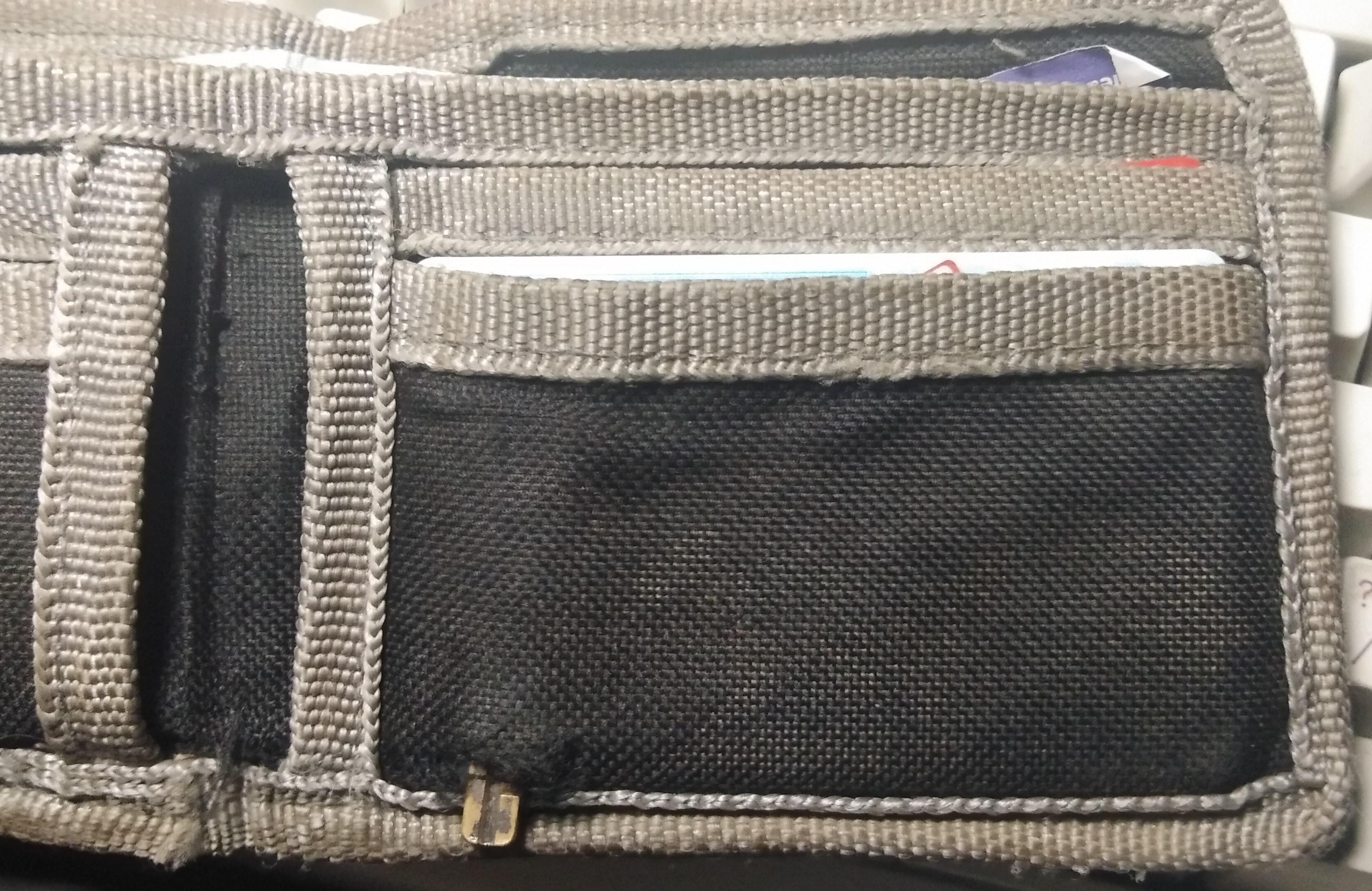 This hole in my 1 wallet where I've placed my house key for 7 years