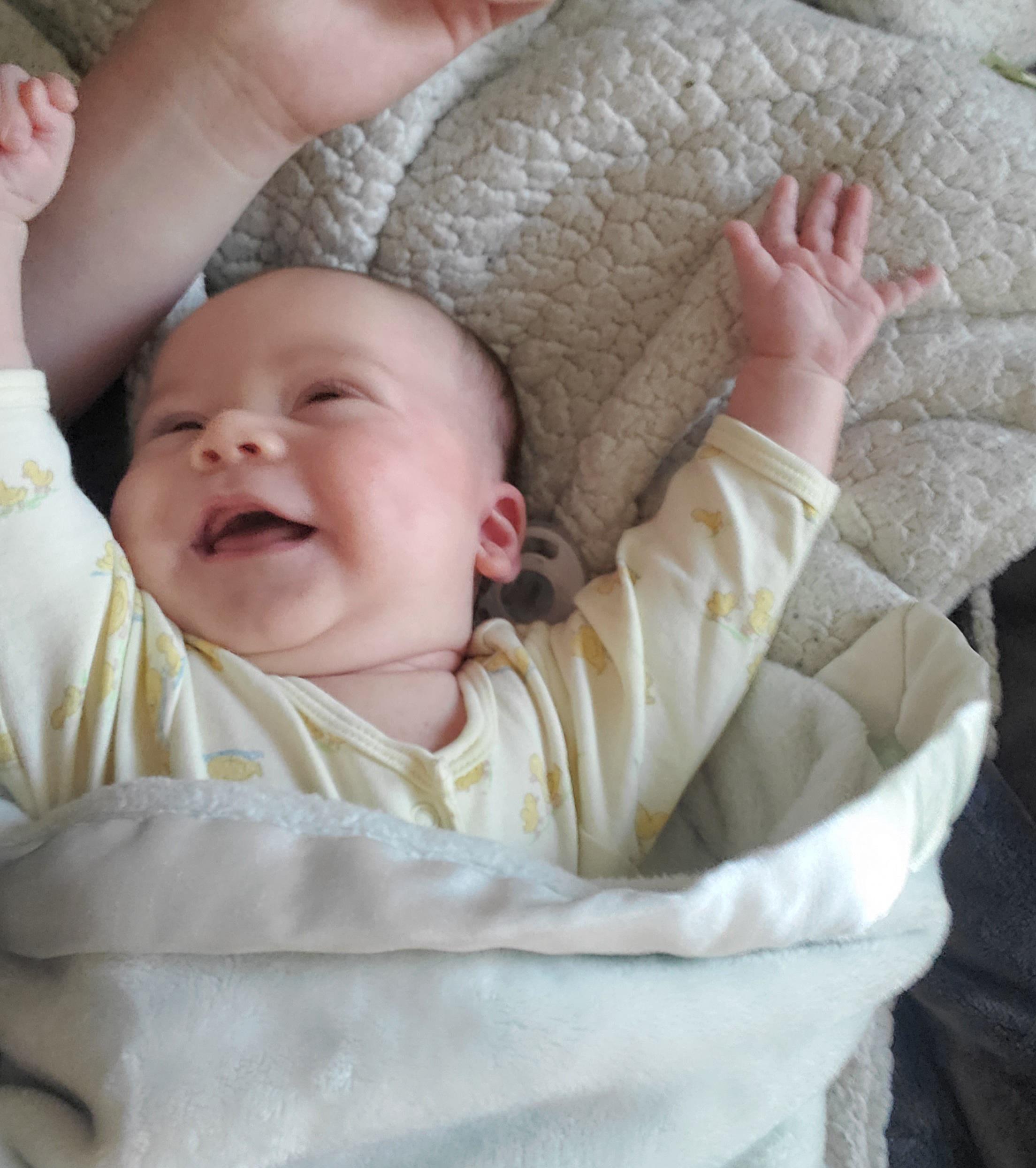 I tried the "show your breastfed baby your boobs" trend. Didn't